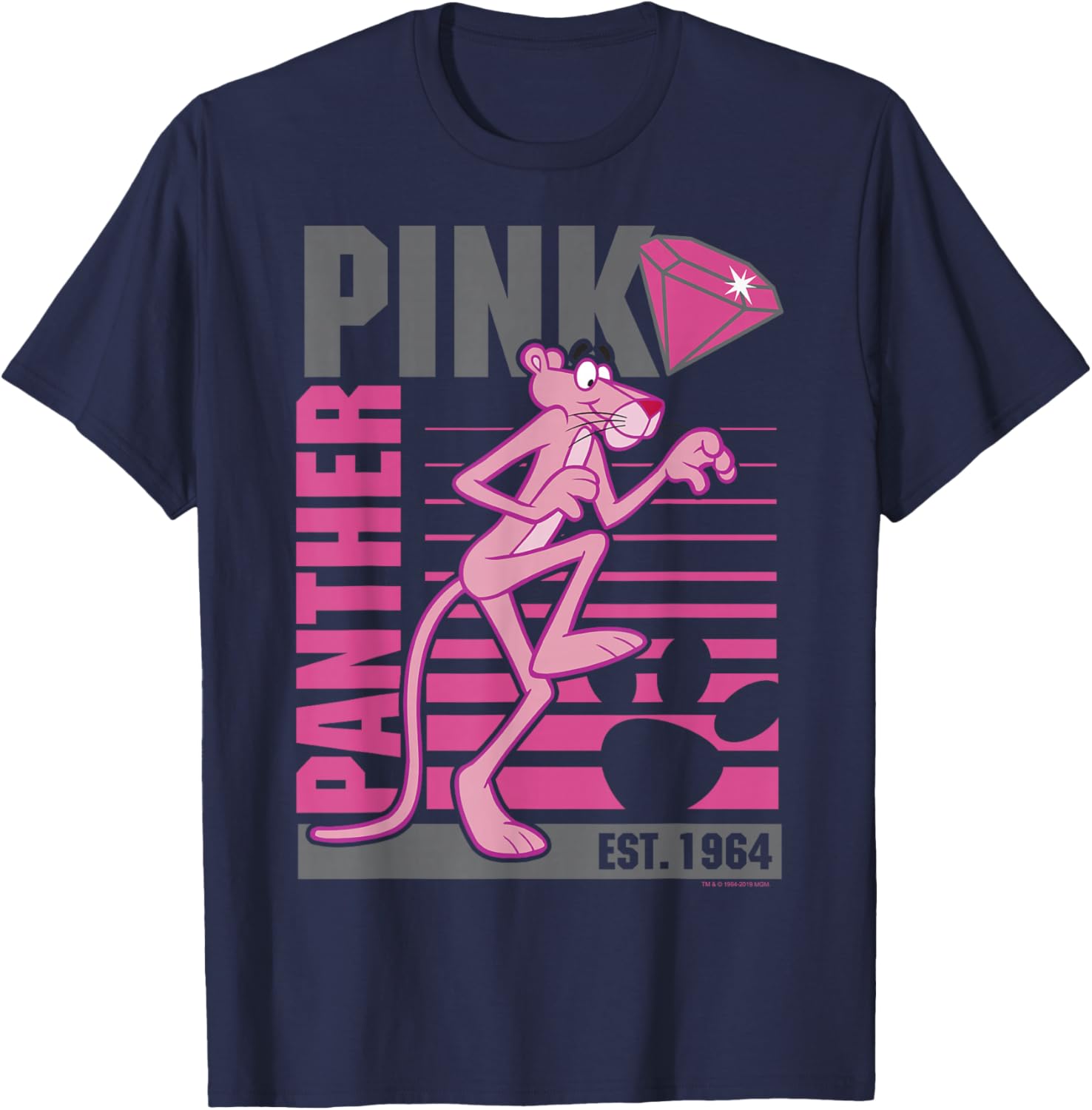 Pink Panther Lined Portrait T-Shirt Stylish Casual Wear for Everyone - 2