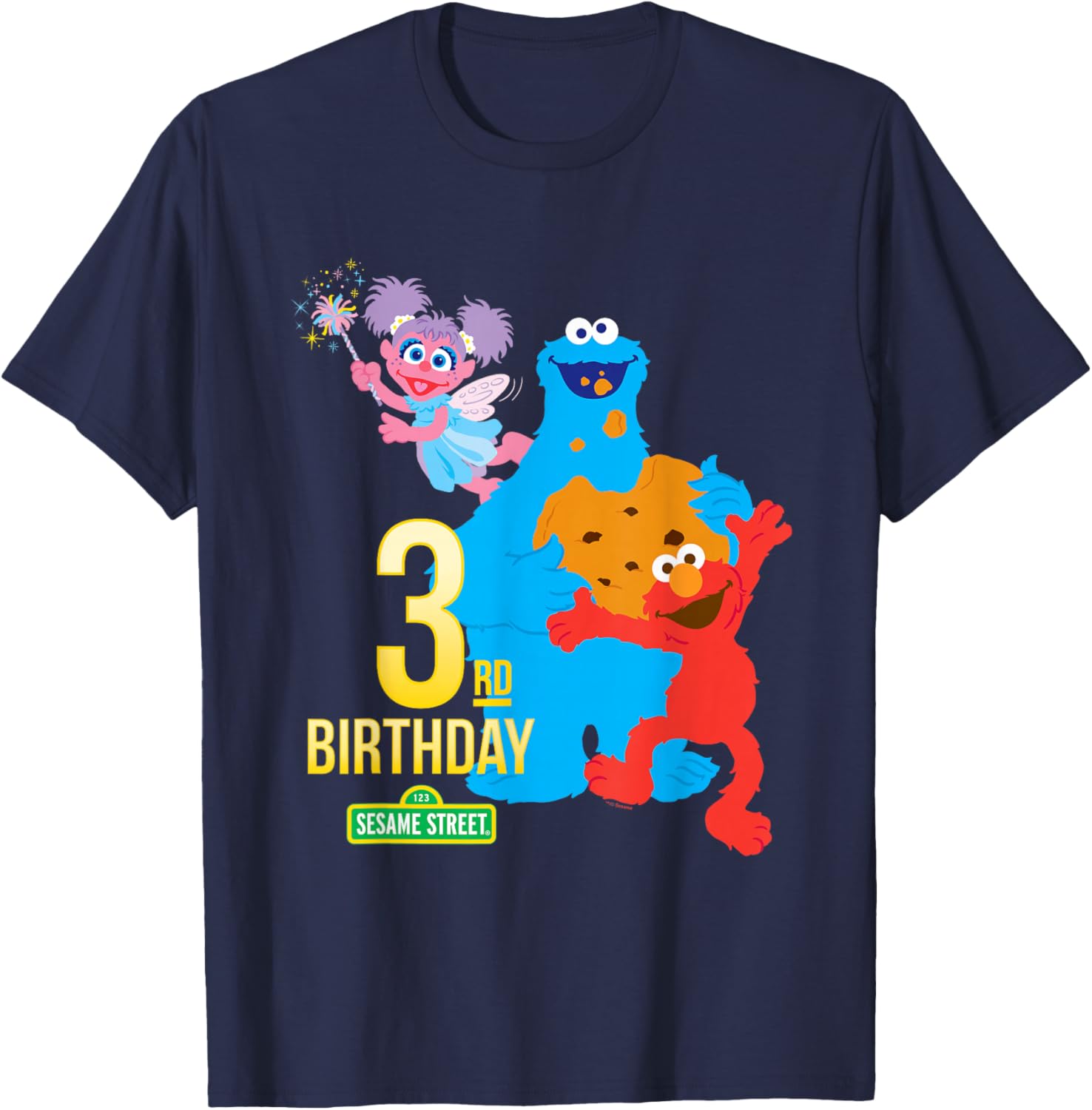 Sesame Street 3rd Birthday T-Shirt for Kids - Fun & Colorful Celebration Tee - 1