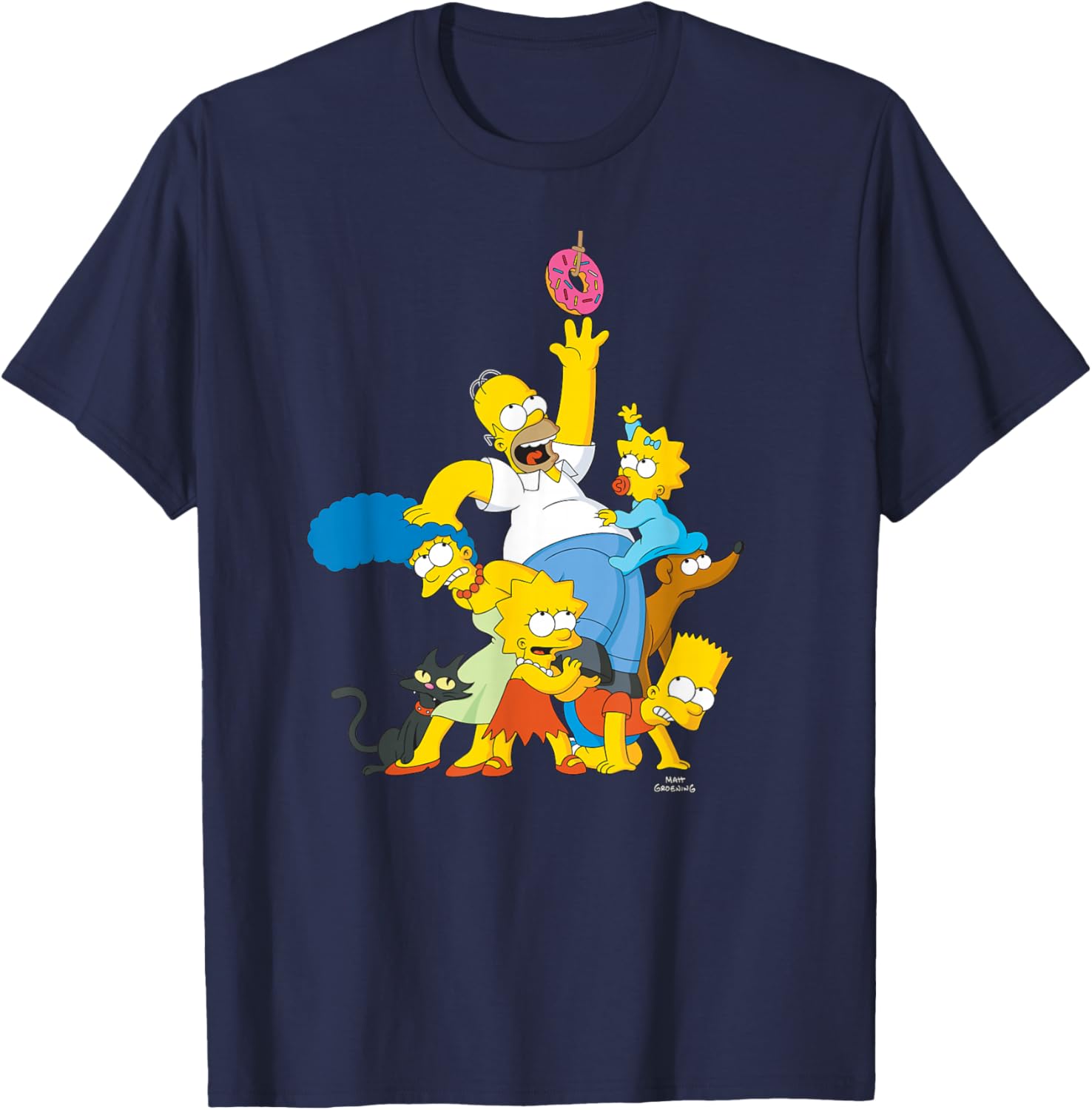 The Simpsons Family Donut Reach T-Shirt for Fun and Stylish Fans - 6