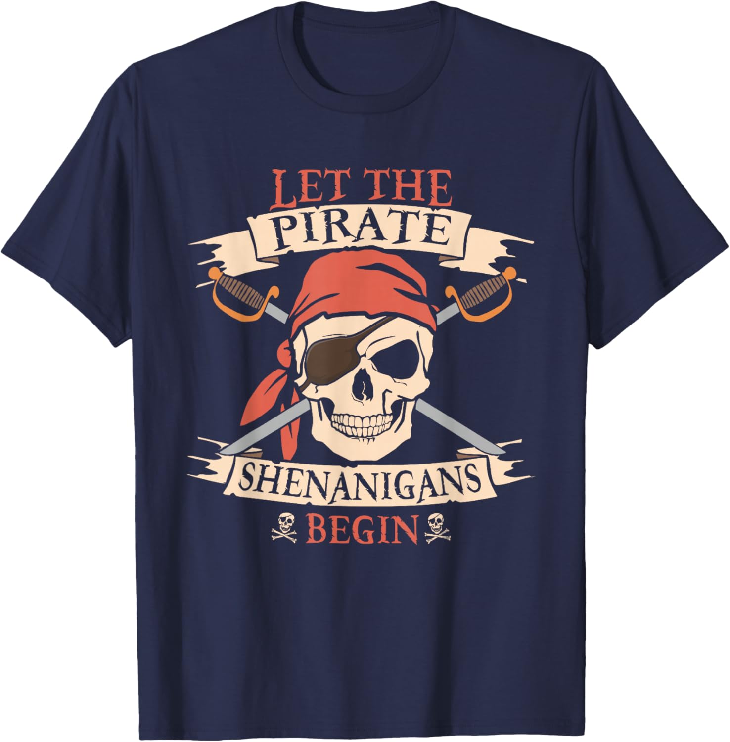 Pirate Shenanigans Skull Bandana Halloween T-Shirt for Boys - 21