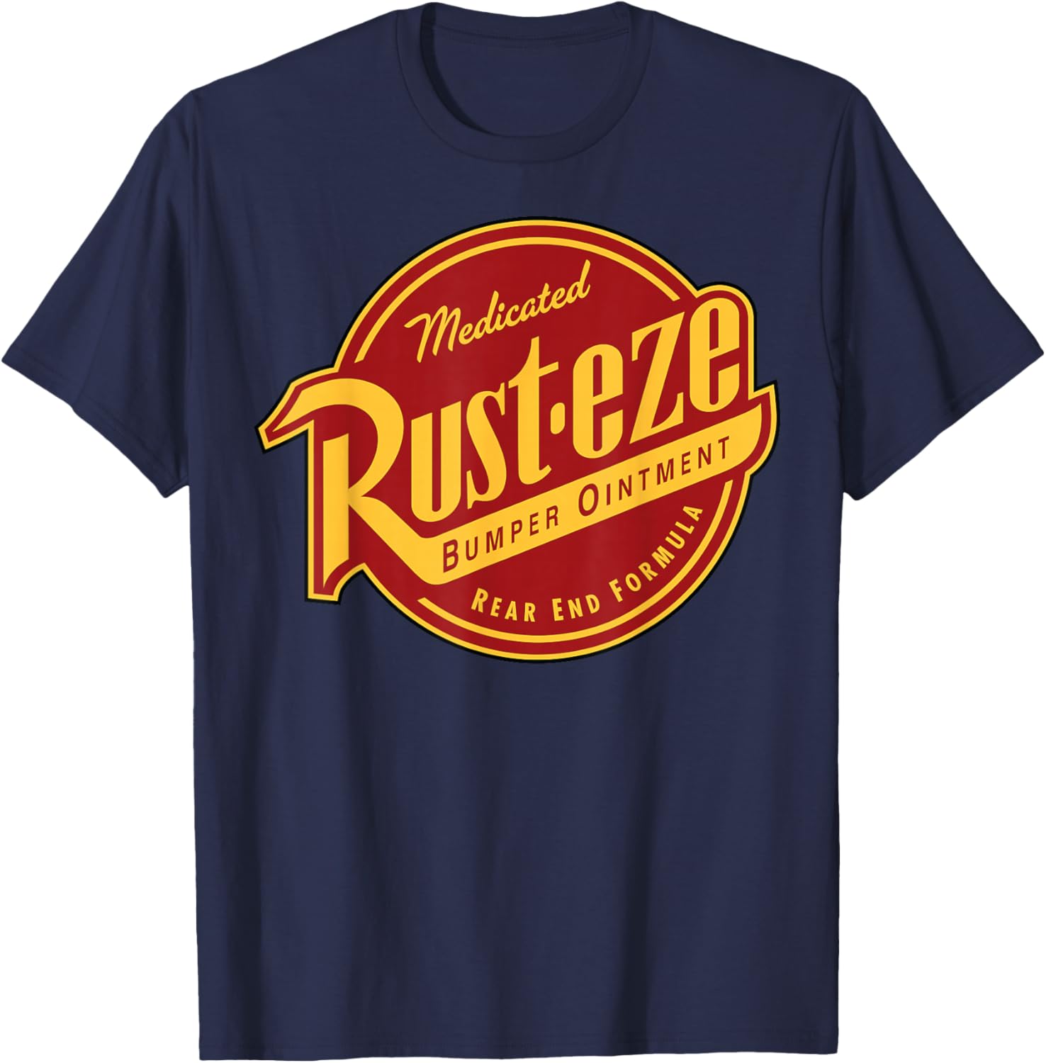 Disney Pixar Cars 2 Rust-Eze Ointment Vintage Badge Logo T-Shirt - 6