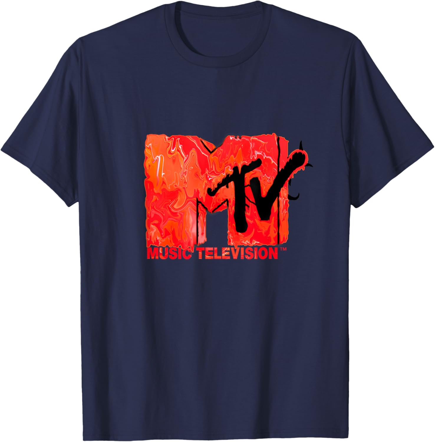 Mademark x MTV Red Lava Flow Logo T-Shirt for Stylish Fans - 9
