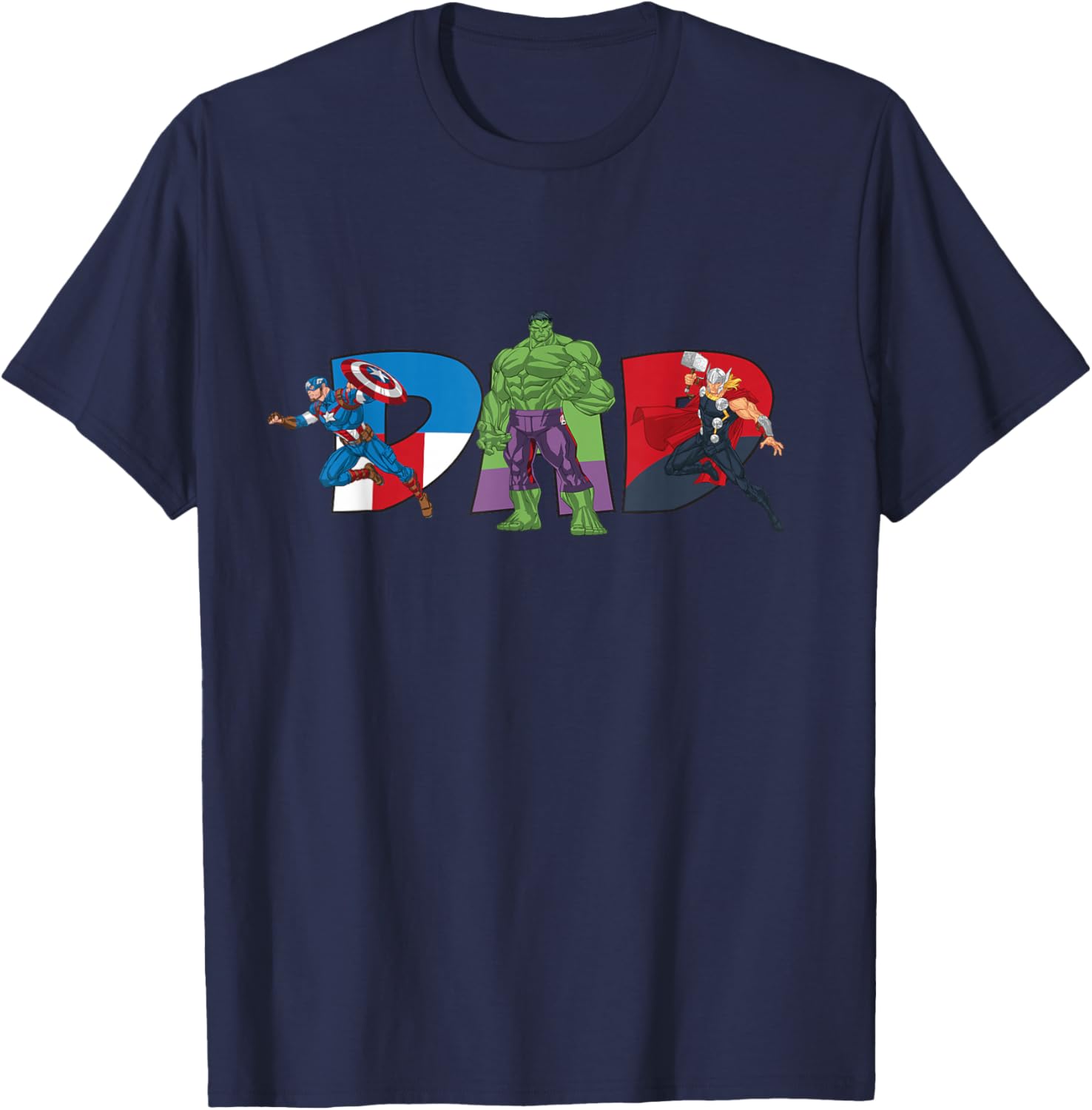 Marvel Avengers Team Dad Father's Day T-Shirt for Family Adventures - 21