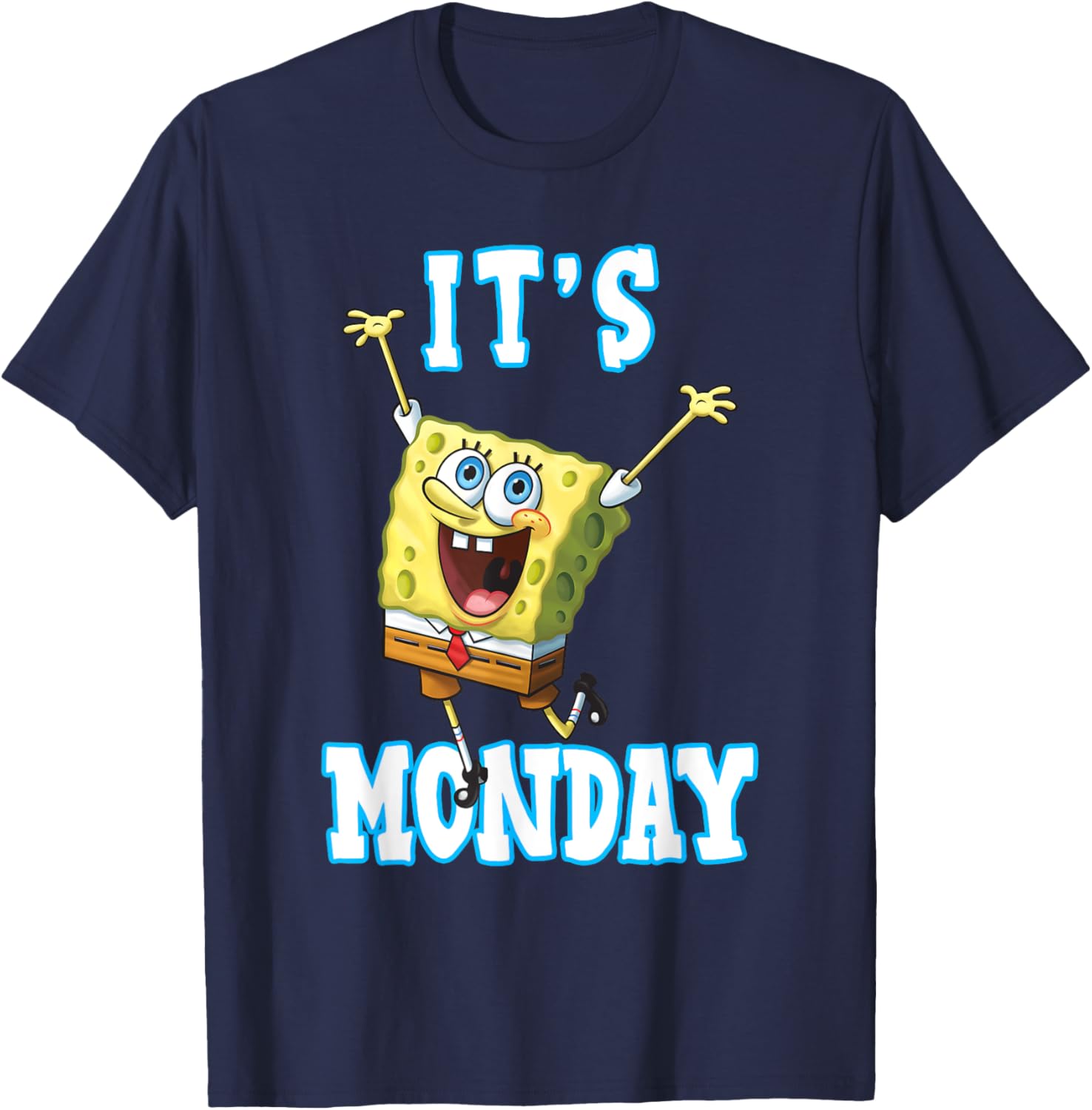 Mademark SpongeBob SquarePants It's Monday T-Shirt for Fun Casual Wear - 11