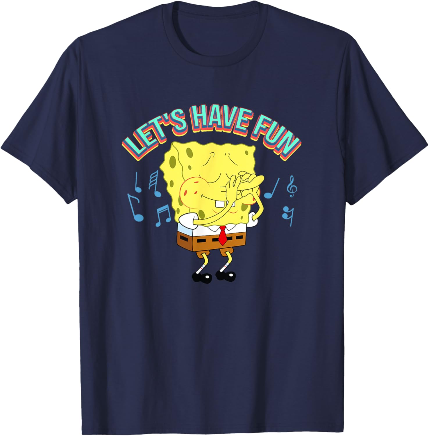 Mademark SpongeBob SquarePants Let's Have Fun T-Shirt for Kids and Adults - 5