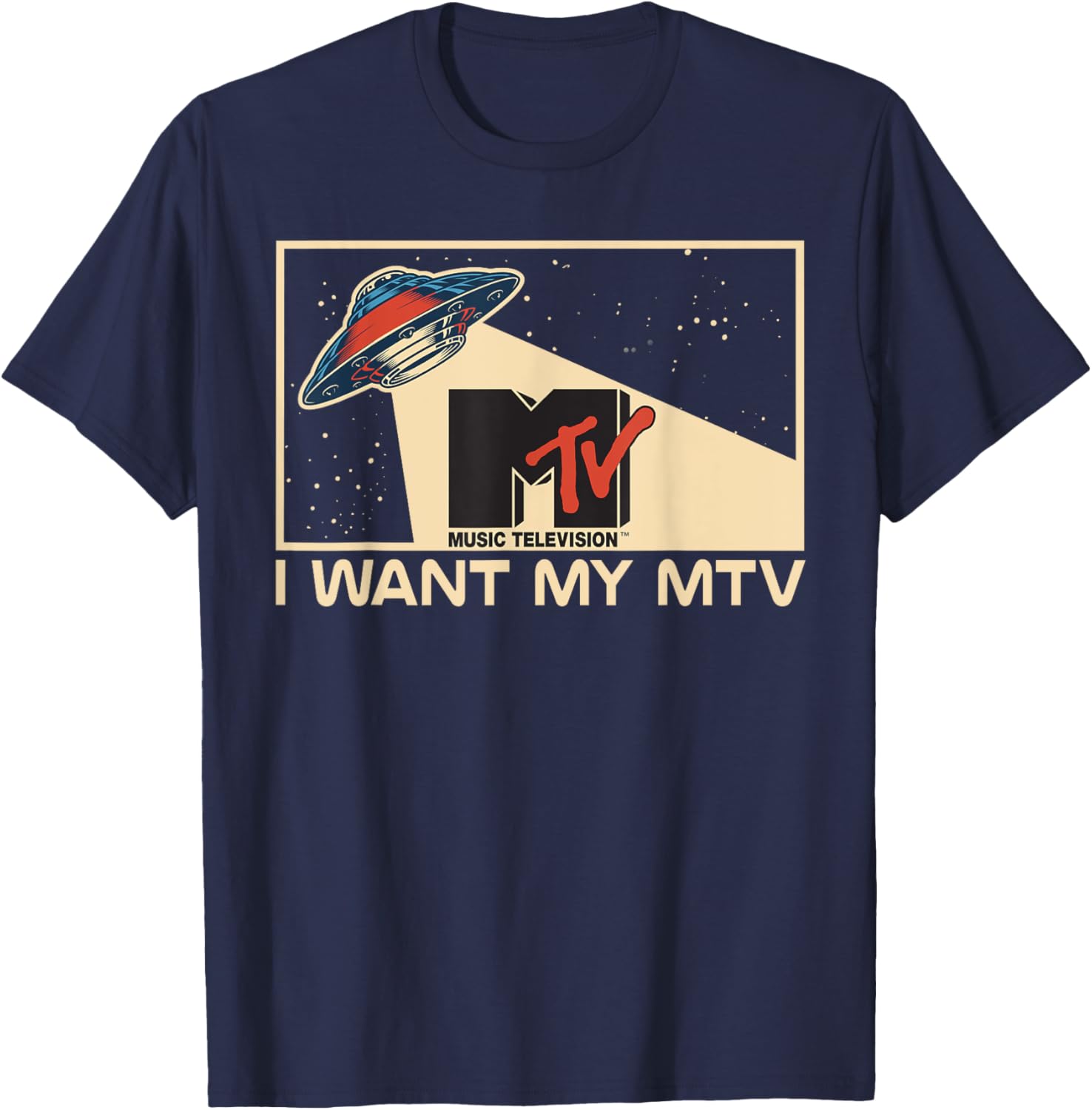 Mademark x MTV Vintage Alien UFO Beam T-Shirt for MTV Fans - 20