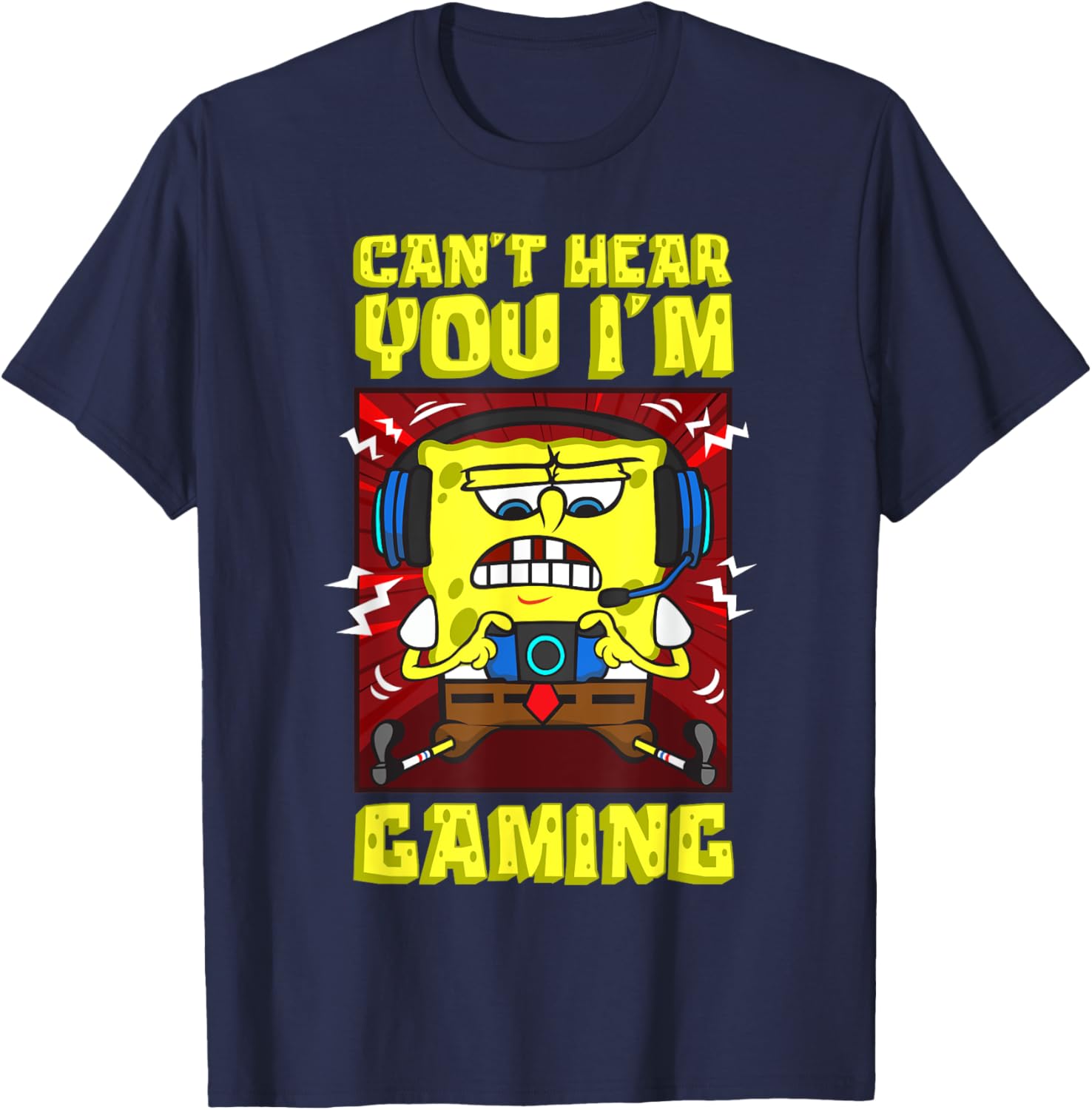 Mademark SpongeBob Gaming T-Shirt for Video Game Lovers and Fans - 8