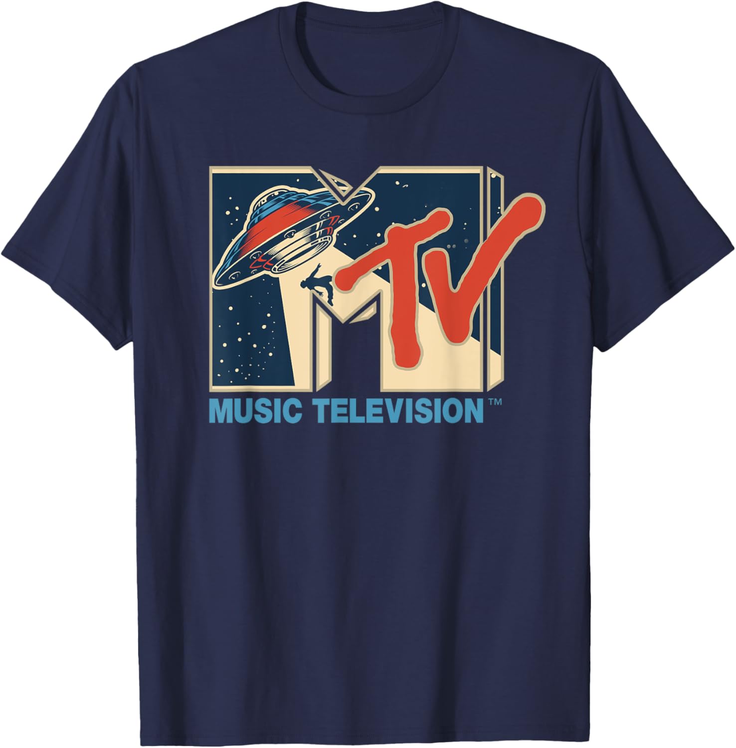 Mademark x MTV Alien UFO Space T-Shirt with Teleporting Beam Design - 8