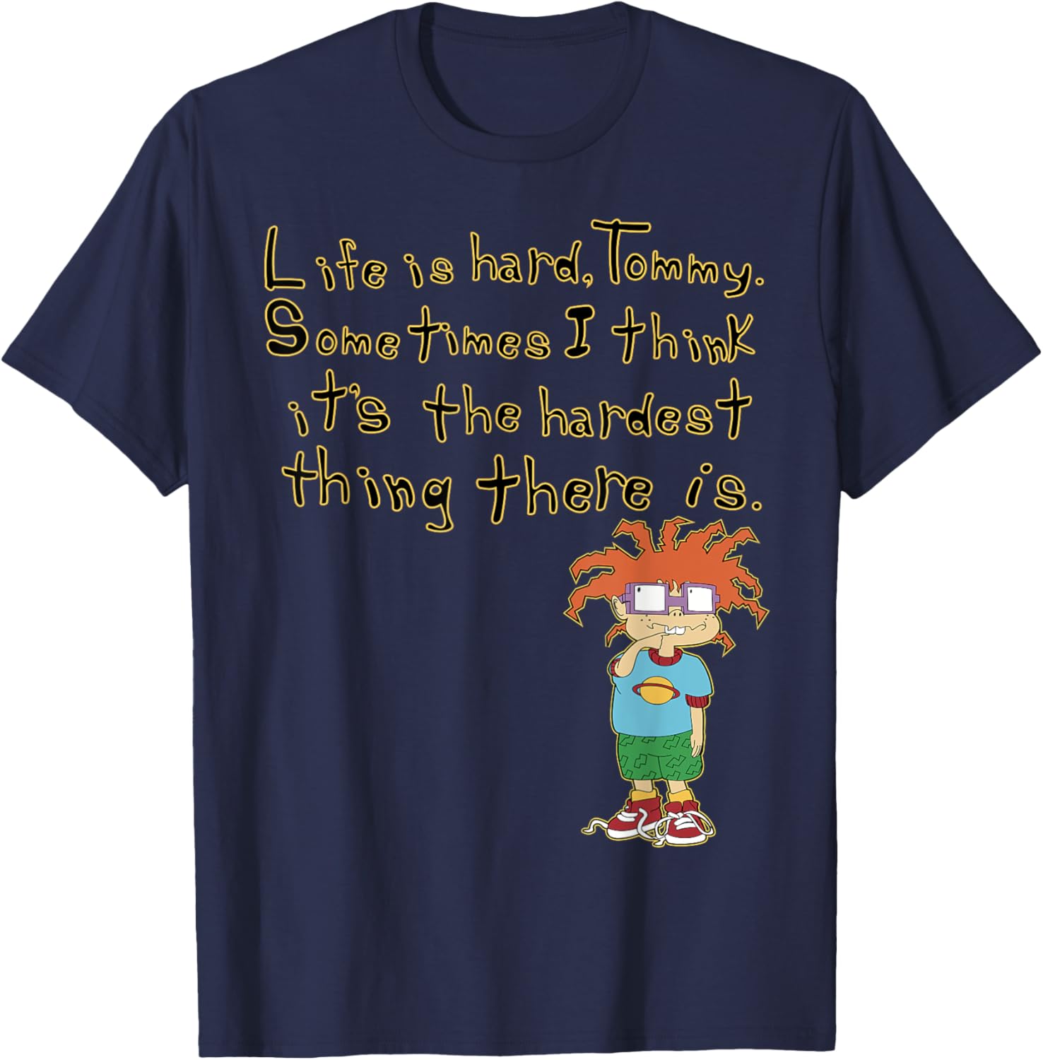 Mademark x Rugrats Chuckie Life is Hard Tommy Graphic T-Shirt - 5