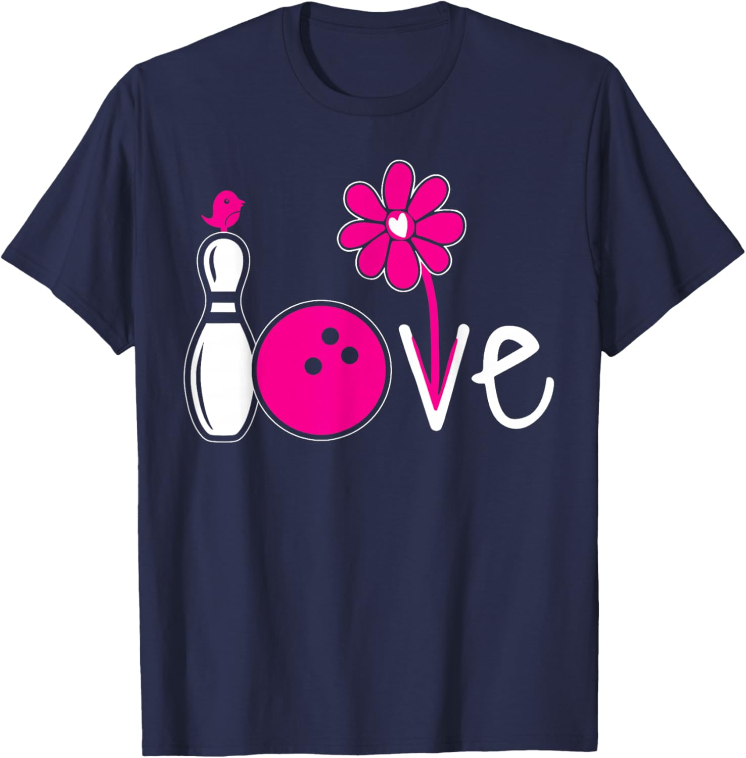 Vintage Women Bowling Shirt for Girls Team Love T-Shirt Fashion - 2