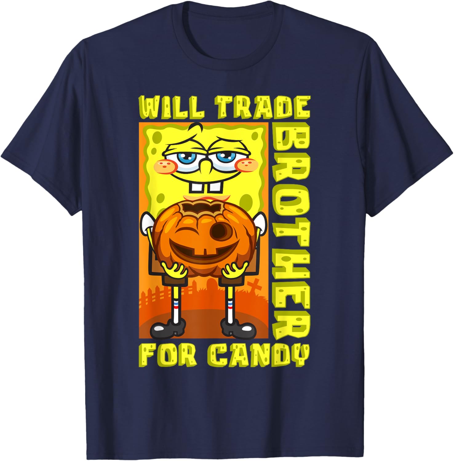 Funny SpongeBob SquarePants T-Shirt - Trade Brother for Candy Gift - 20