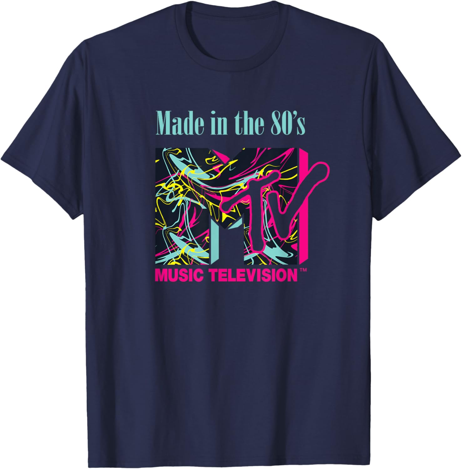 Mademark x MTV Funky New Wave Lines Logo T-Shirt for Trendy Style - 15