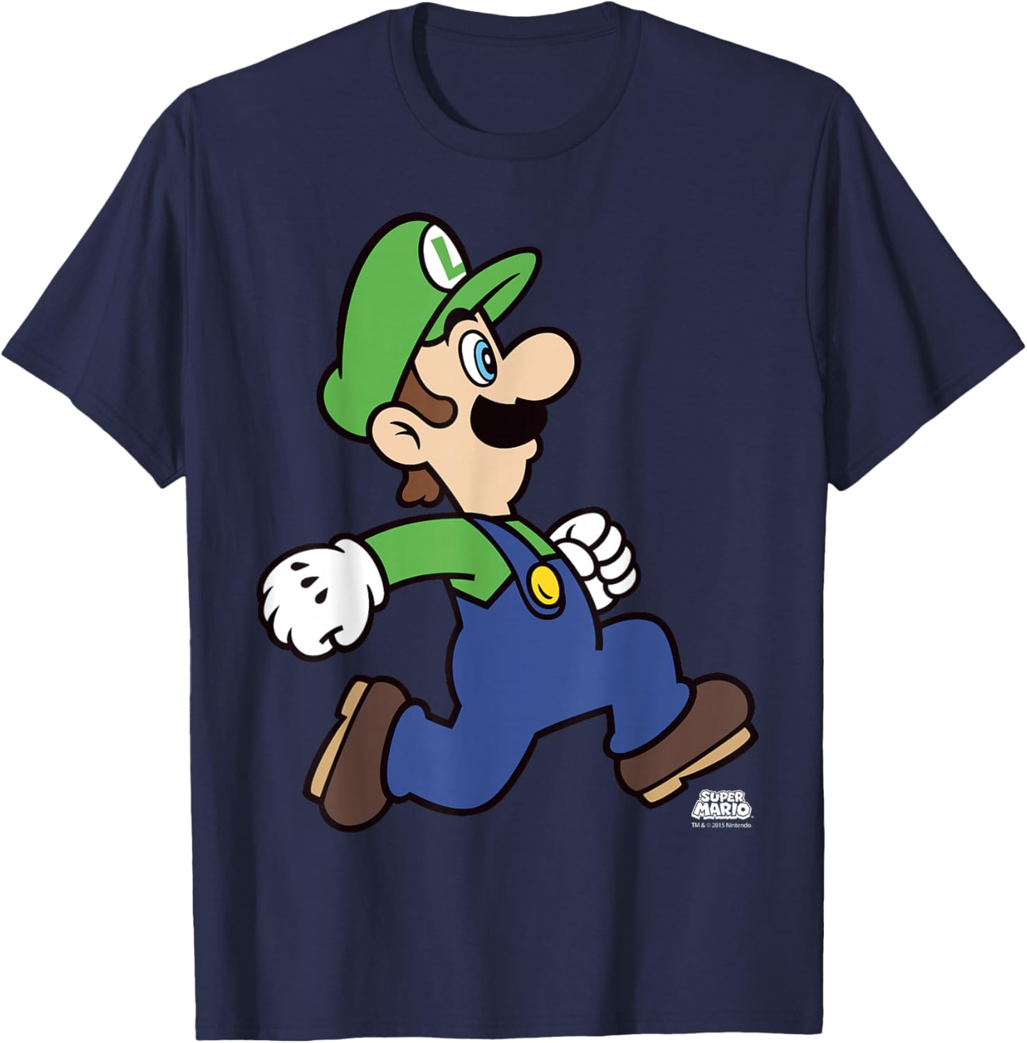 Super Mario Luigi Run Portrait T-Shirt for Fun Gaming Fans - 7