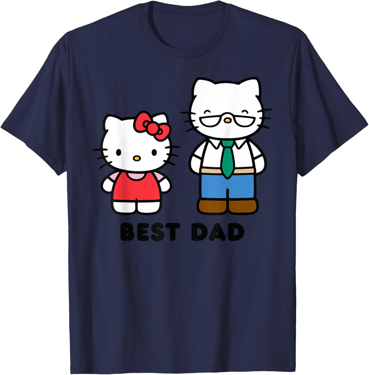 Hello Kitty Best Dad Father's Day T-Shirt for Fun and Stylish Dads - 17