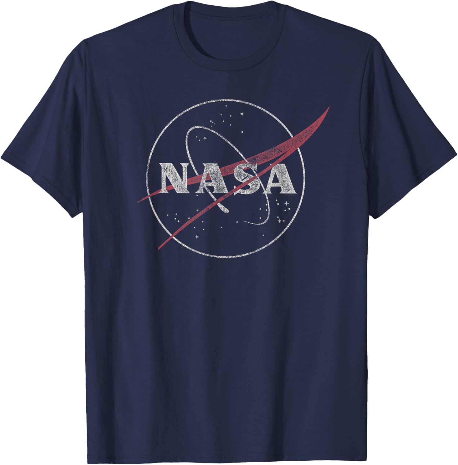 NASA Retro Distressed Bug Logo T-Shirt for Space Exploration Fans - 2