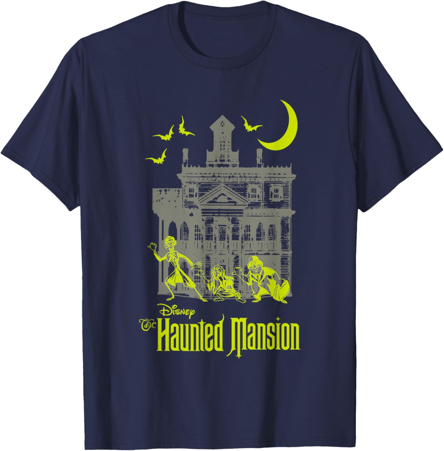 Haunted Mansion Hitchhiking Ghosts Silhouettes T-Shirt for Fans - 1