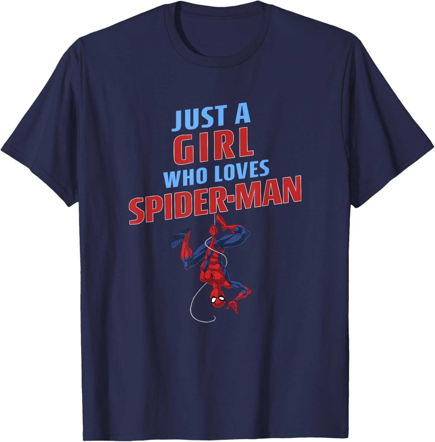 Just A Girl Who Loves Spider-Man T-Shirt - Classic Marvel Apparel - 12