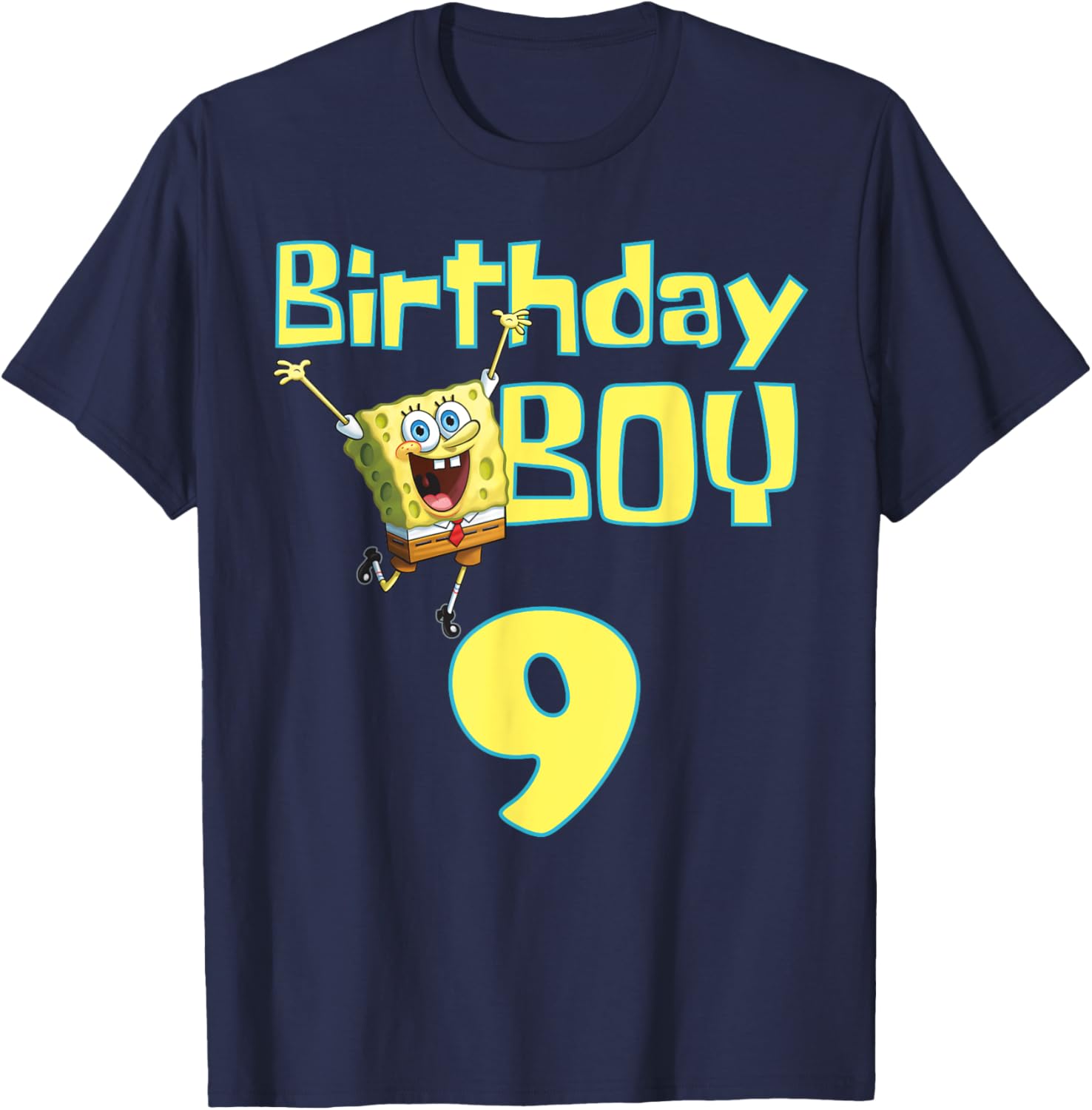 Mademark SpongeBob SquarePants Birthday Boy 9 T-Shirt for Kids - 5