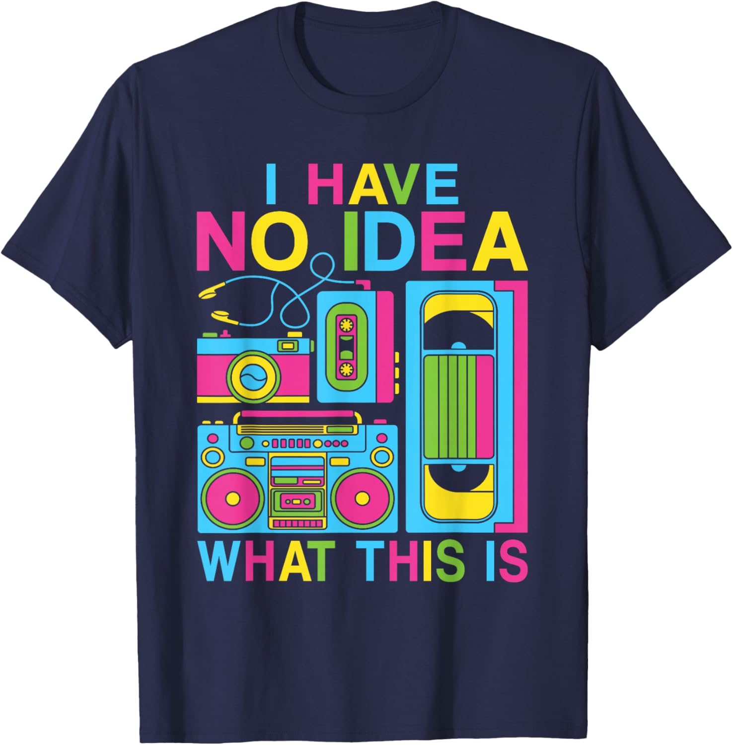 Retro 80s 90s Kids T-Shirt for Boys and Girls - Fun 'I Have No Idea' Design - 6