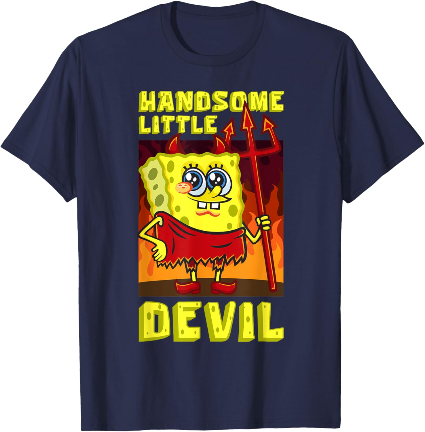 Mademark SpongeBob Handsome Little Devil Halloween Costume Kids T-Shirt - 4