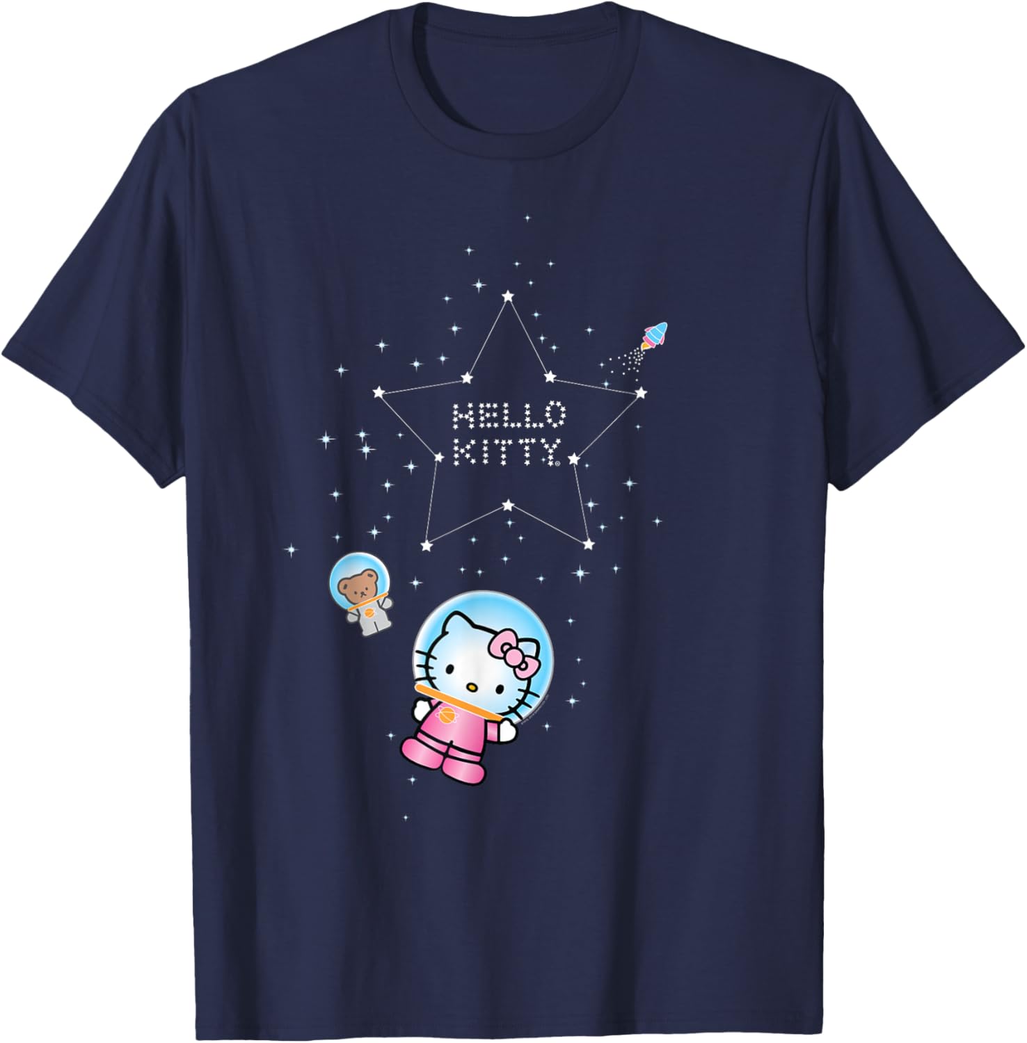 Adorable Hello Kitty Star Space T-Shirt for Kids and Adults - Cute Apparel - 14