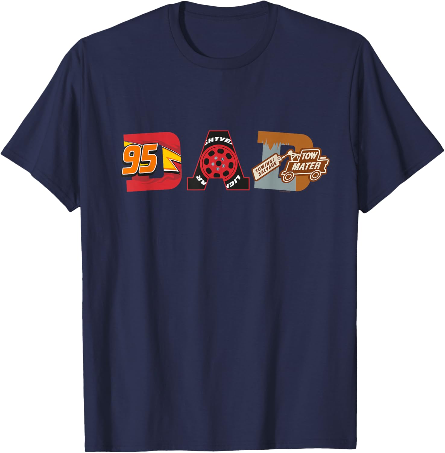 Disney and Pixar Cars Dad Father's Day Birthday T-Shirt for Kids and Dads - 20