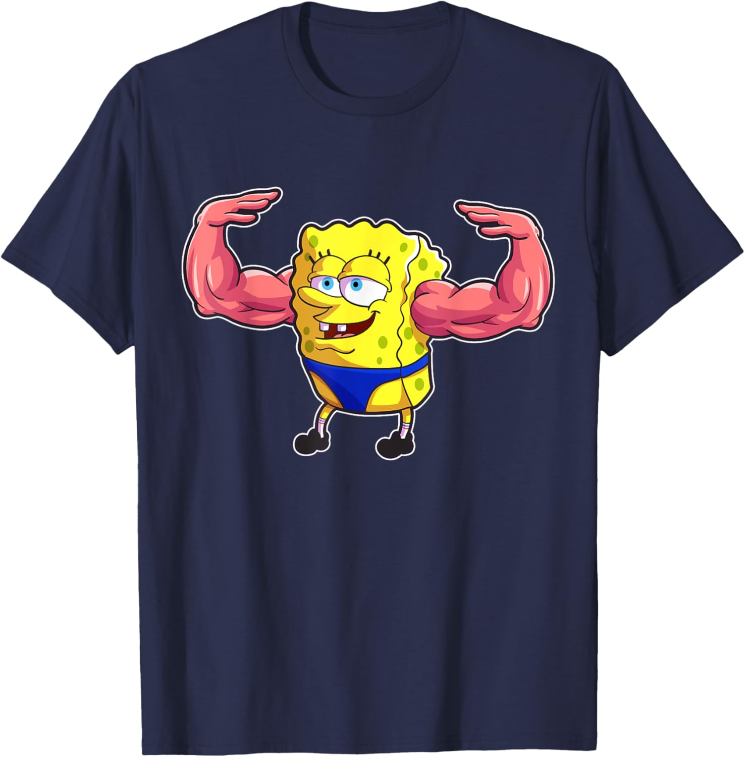 Mademark SpongeBob SquarePants MuscleBob BuffPants T-Shirt for Fans - 10