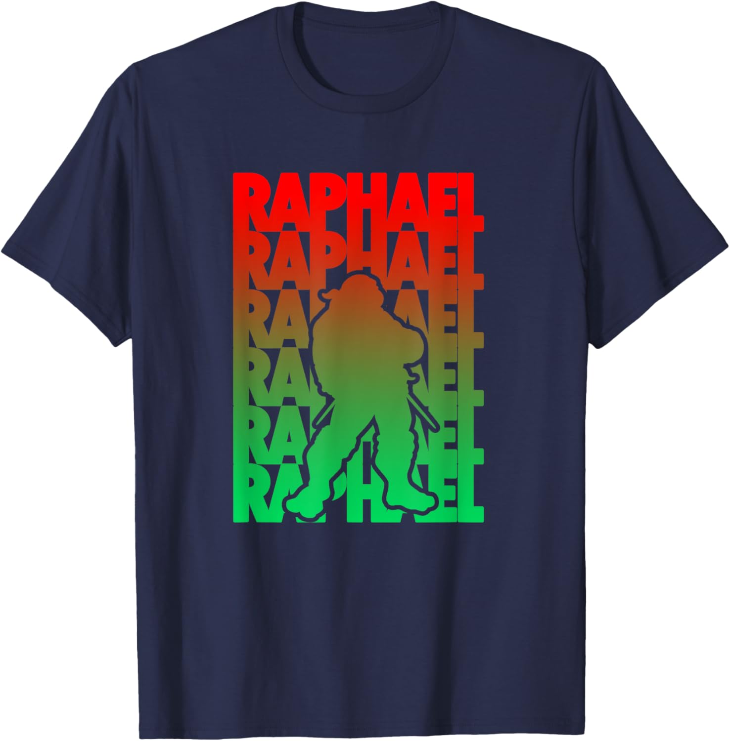 Mademark Raphael T-Shirt - Stylish Gradient Silhouette for TMNT Fans - 5