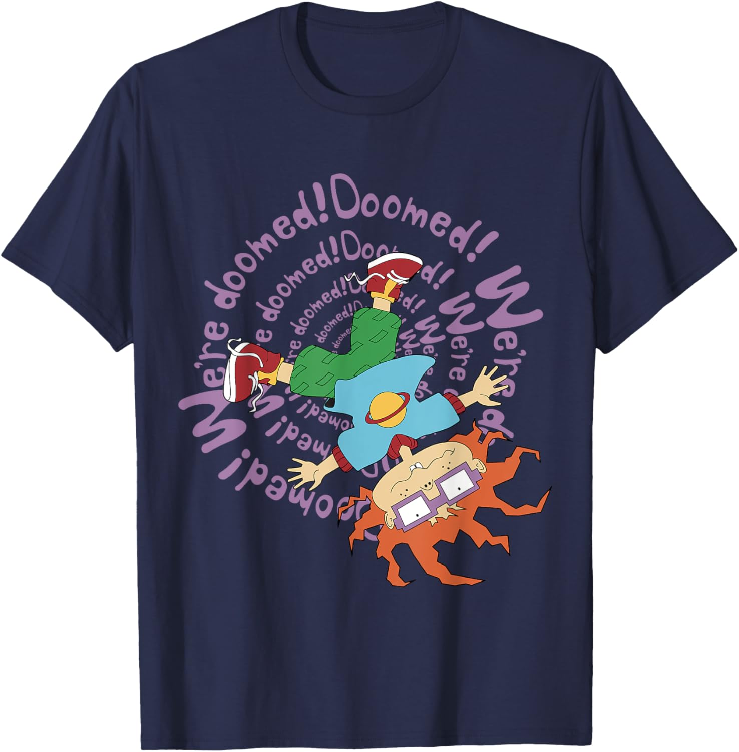 Mademark x Rugrats Chuckie We're Doomed T-Shirt for Fun Nostalgia and Style - 15