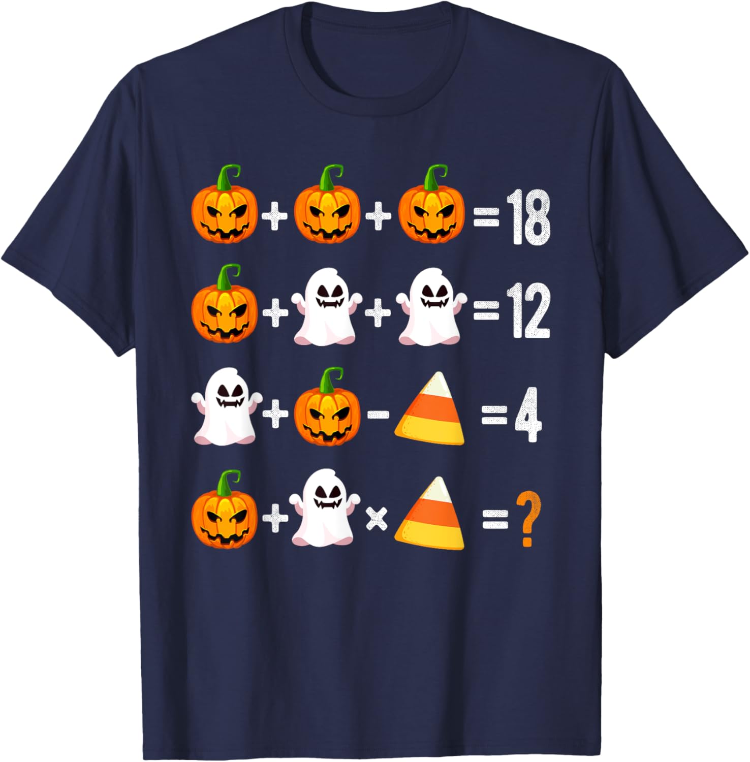 Halloween Order of Operations Math Pumpkin T-Shirt for Teachers - 6