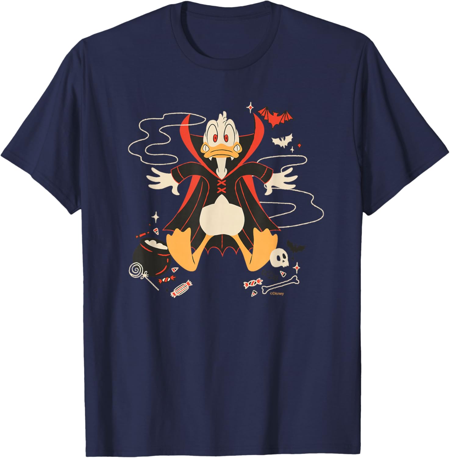 Disney Donald Duck Vampire Halloween T-Shirt for Fun Spooky Style - 7