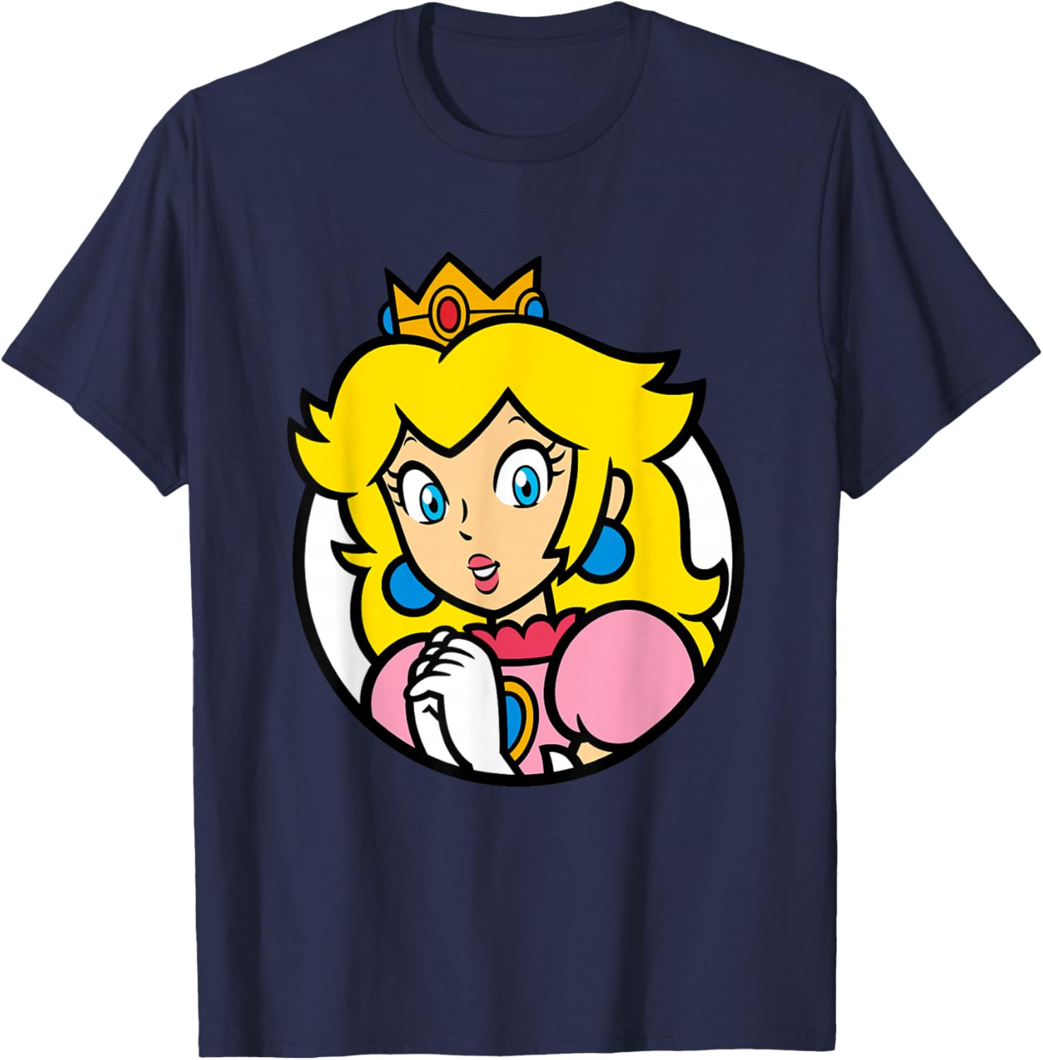 Super Mario Bros Princess Peach Portrait T-Shirt for Fans and Gamers - 8
