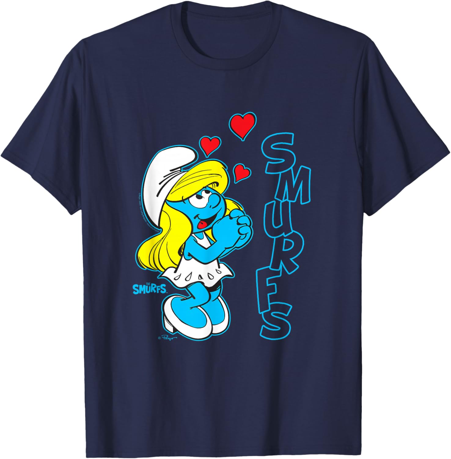 Cute Smurfs Smurfette T-Shirt for Fans of The Smurfs Cartoon Style - 1