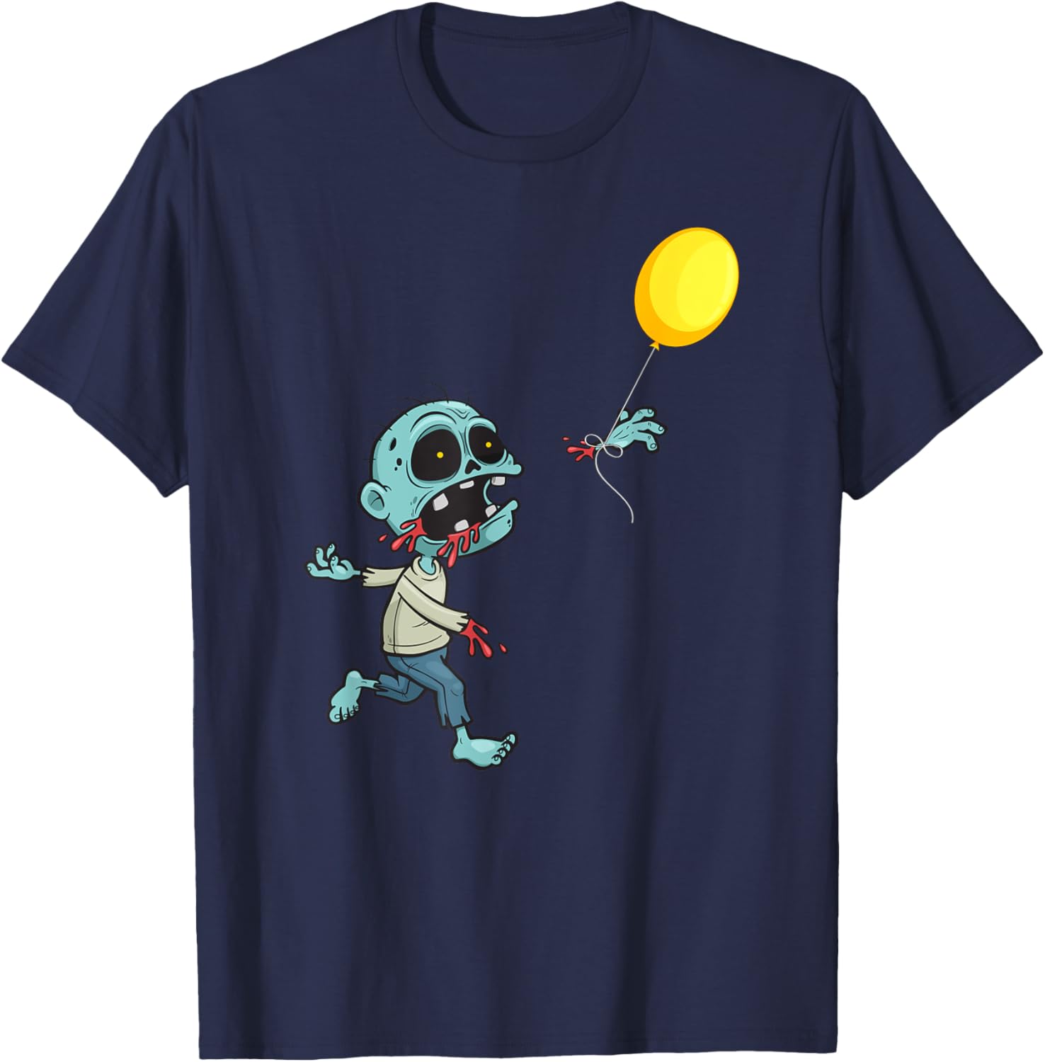 Cute Zombie Birthday Balloon T-Shirt for Kids and Boys Fun Apparel - 3
