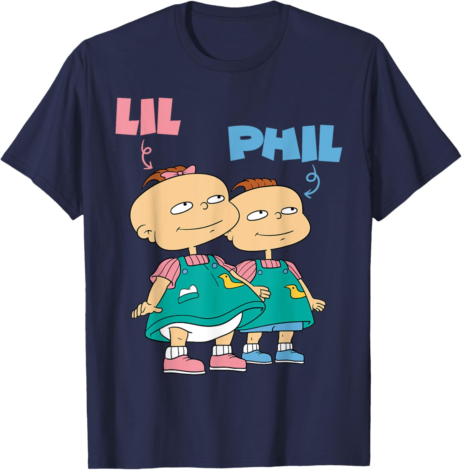 Mademark x Rugrats Lil and Phil Devil Twins T-Shirt for Kids and Adults - 25