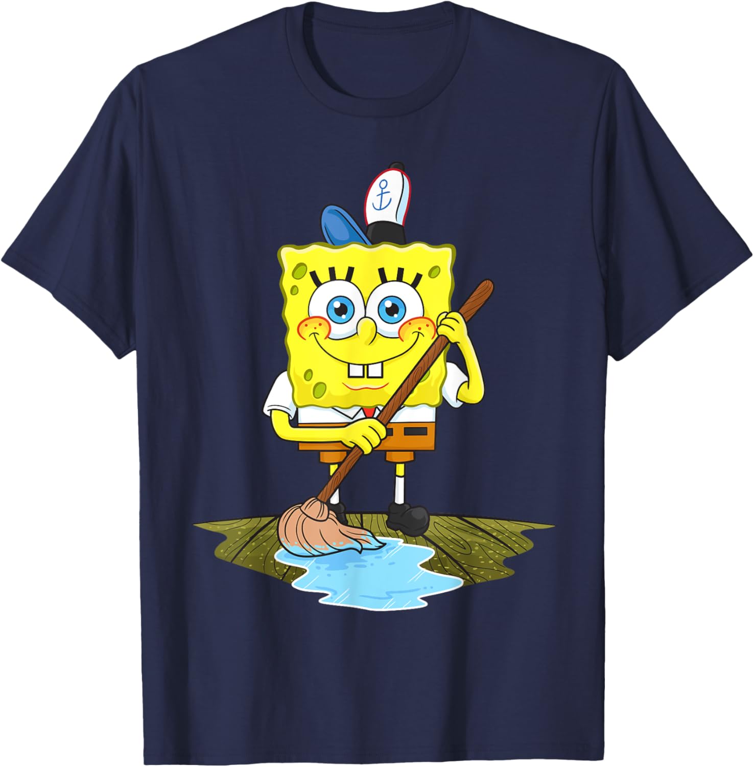 Mademark SpongeBob SquarePants Mopping The Floor T-Shirt for Fans - 9