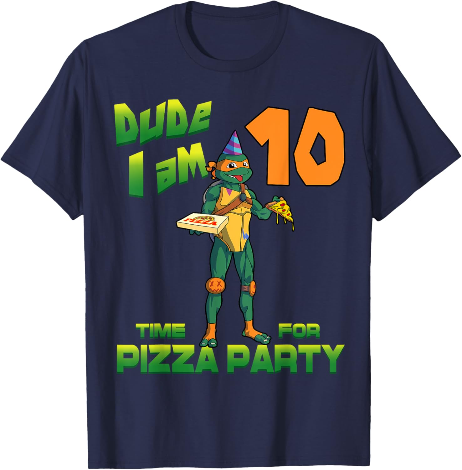 Mademark Teenage Mutant Ninja Turtles Michelangelo Birthday T-Shirt - 6