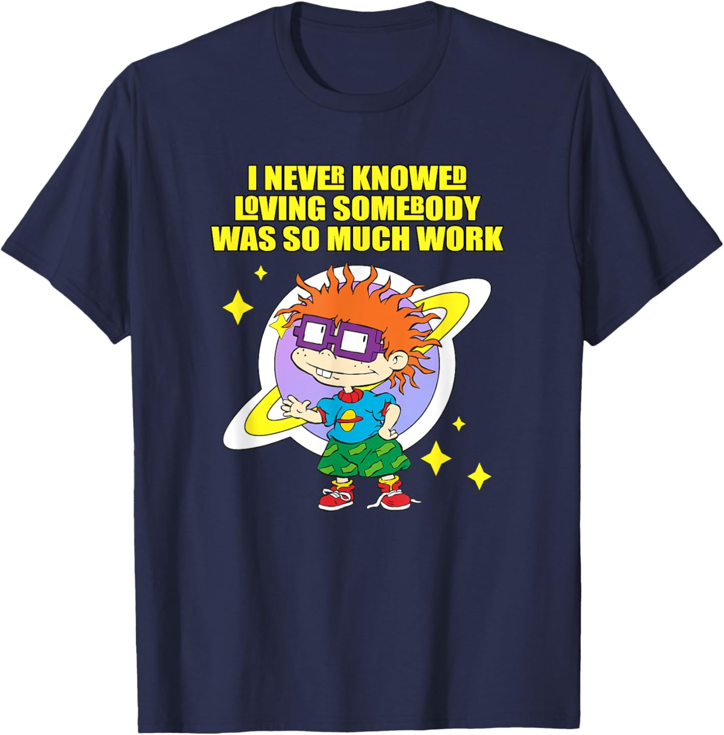 Mademark x Rugrats Chuckie Love is So Much Work T-Shirt for Fans - 5