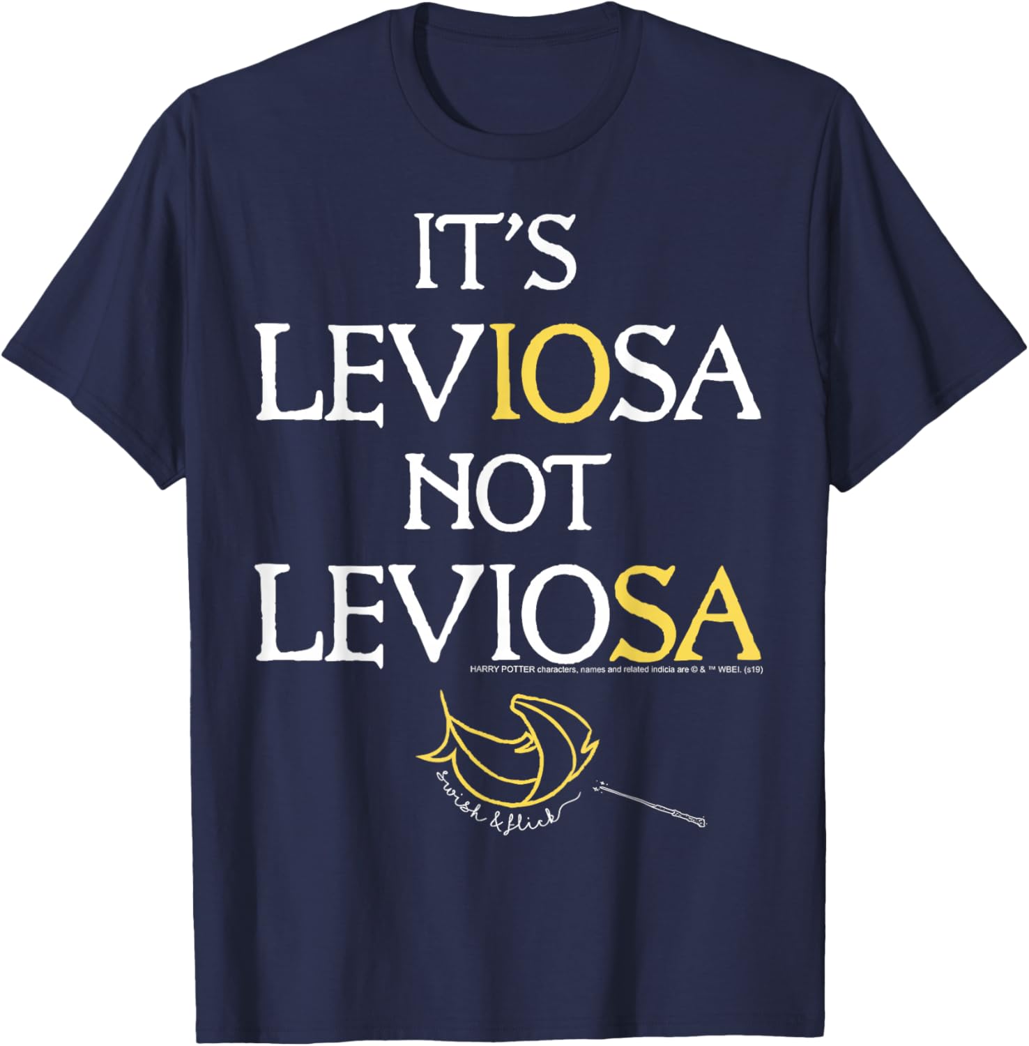 Harry Potter Leviosa Magic Feather Logo T-Shirt for Fans and Wizards - 14