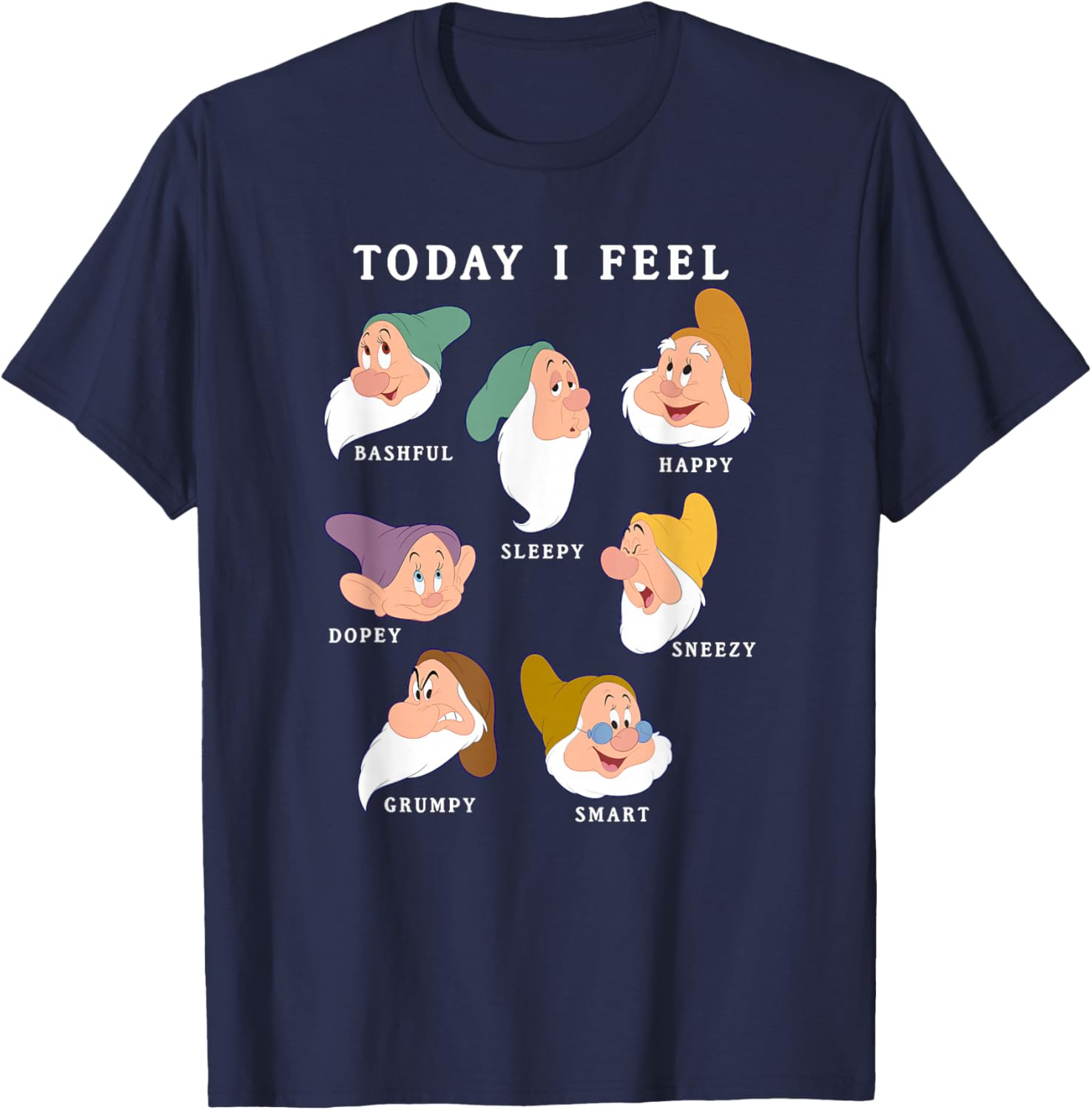 Disney Snow White T-Shirt with Seven Dwarfs Expressions for Fans - 13