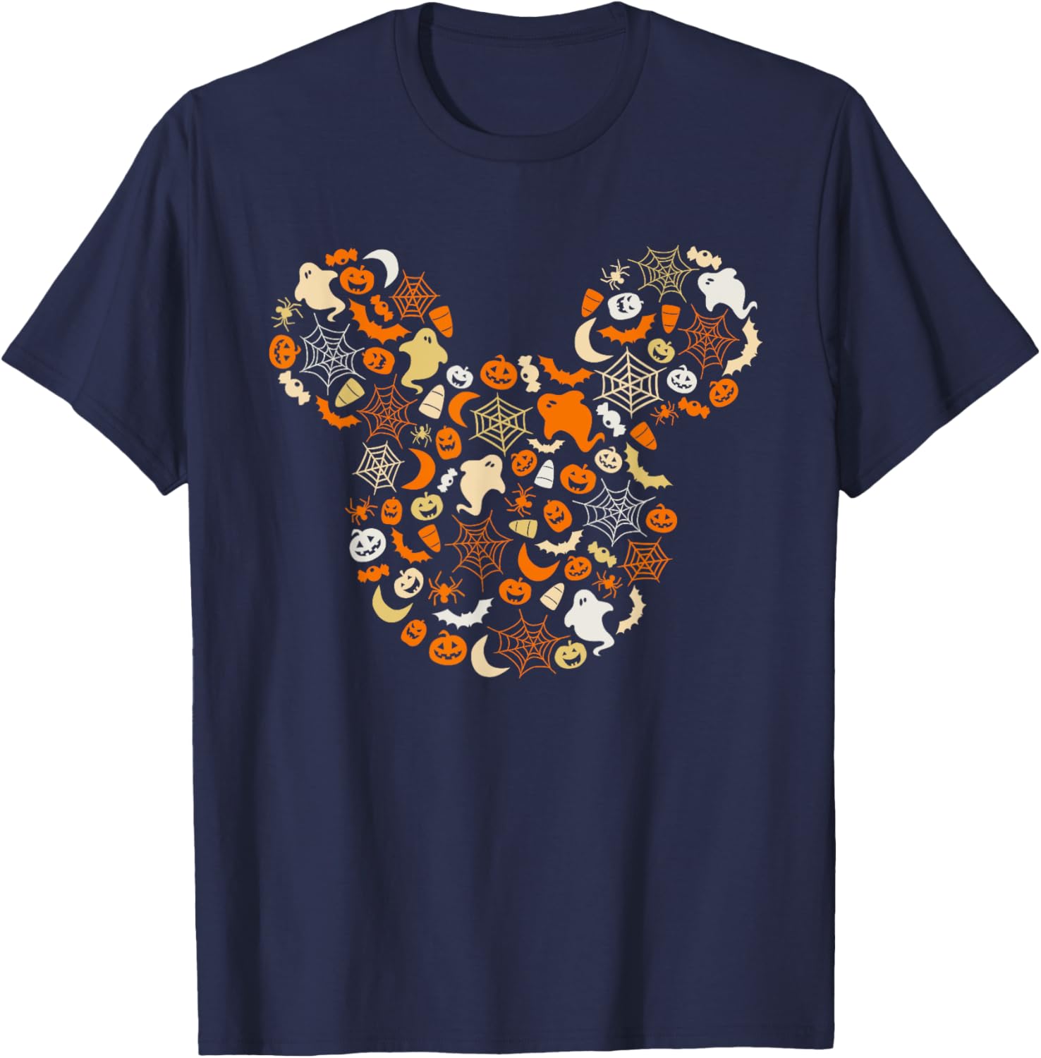 Disney Mickey Mouse Halloween T-Shirt with Ghosts Pumpkins and Spiders - 8