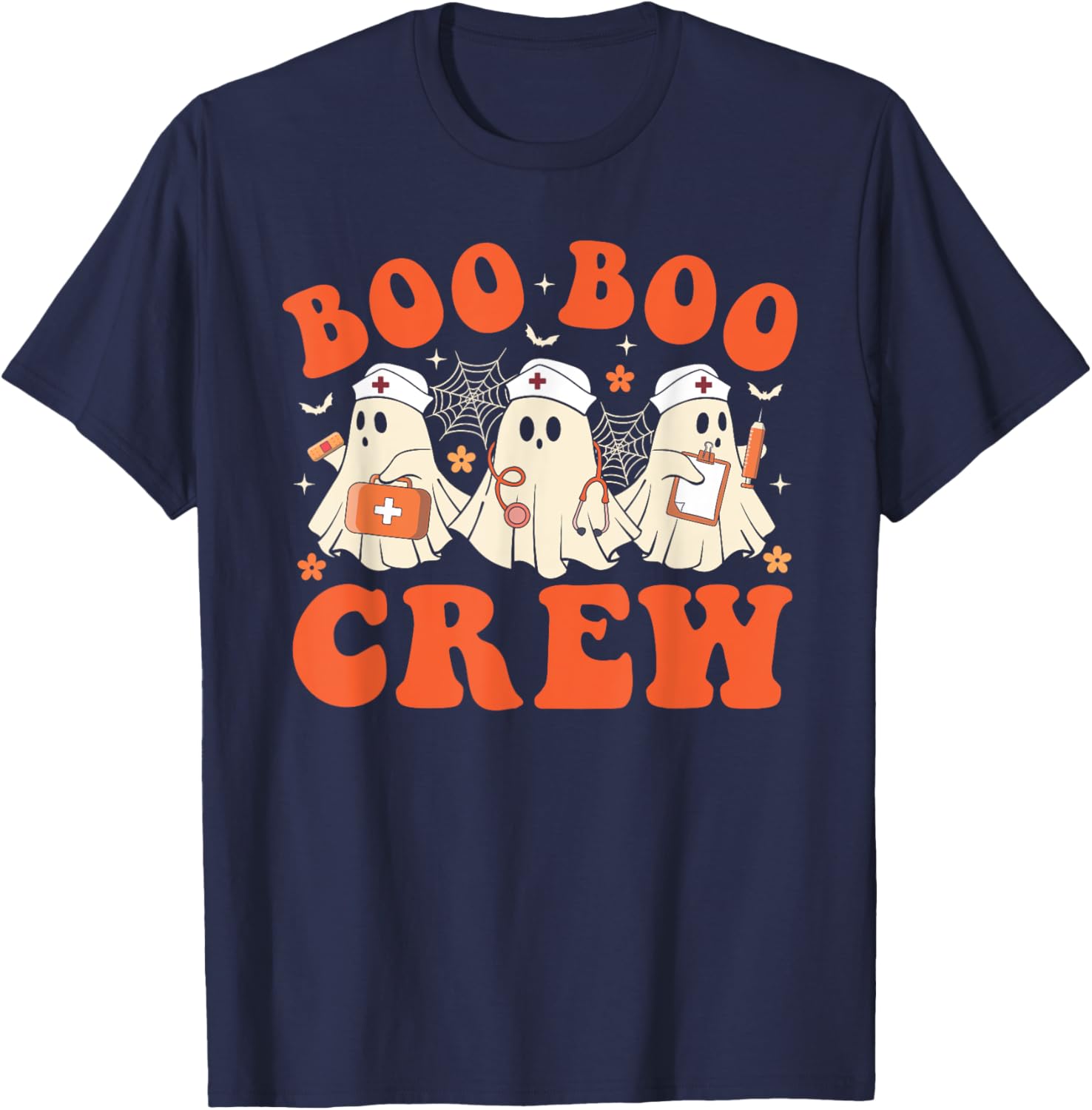 Boo Boo Crew Nurse Ghost Scrub Top Halloween Costume T-Shirt for Nurses - 6
