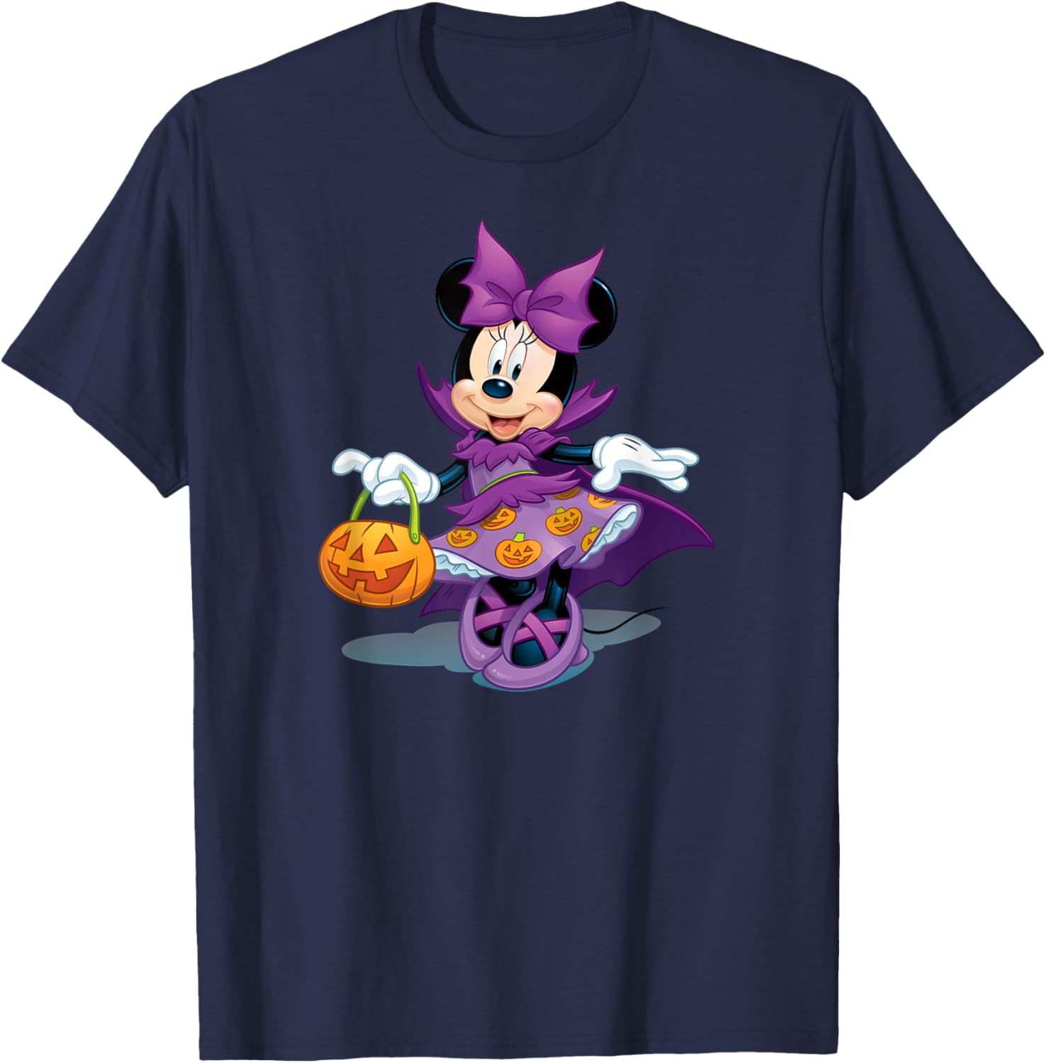 Minnie Mouse Halloween Purple Pumpkin Dress T-Shirt for Kids - 15