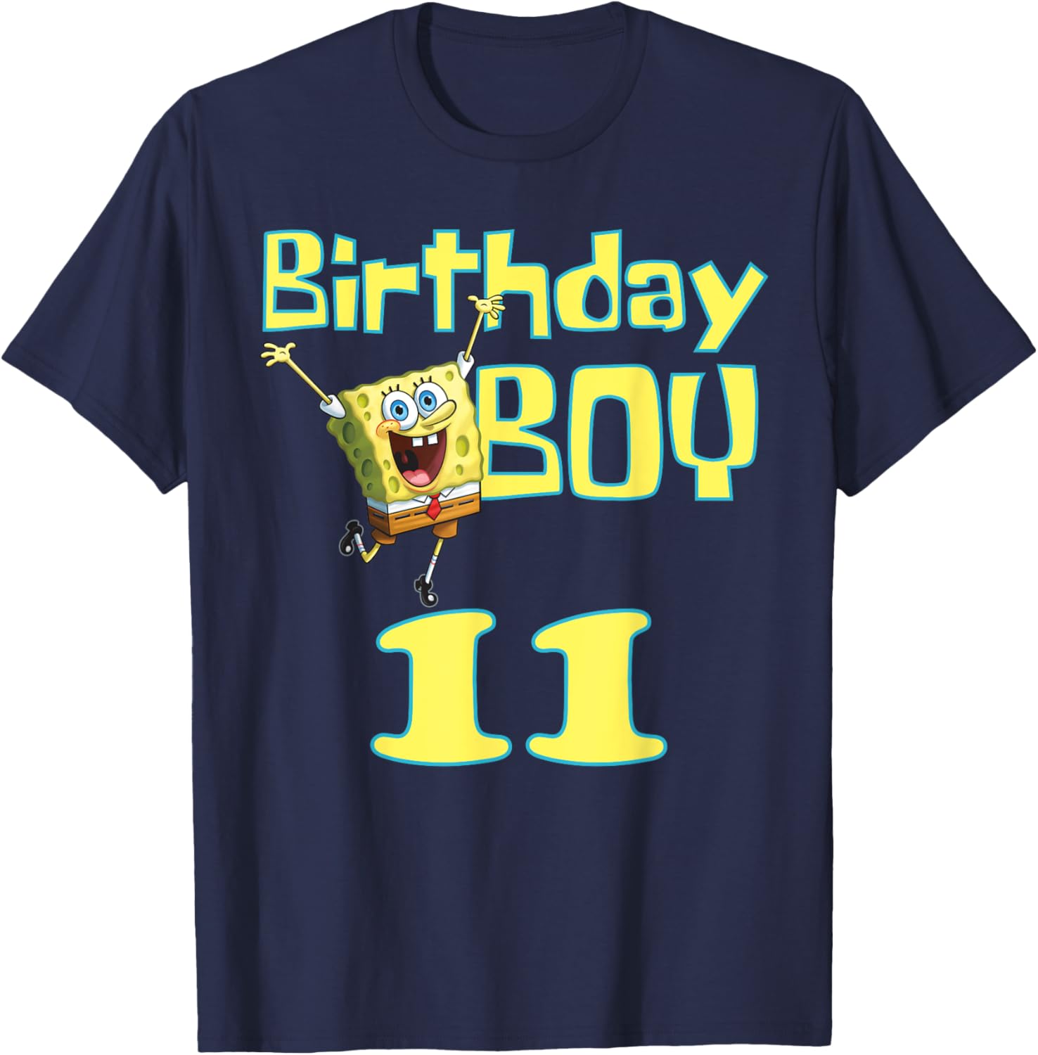 SpongeBob SquarePants Birthday Boy 11 T-Shirt for Fun Celebrations - 10