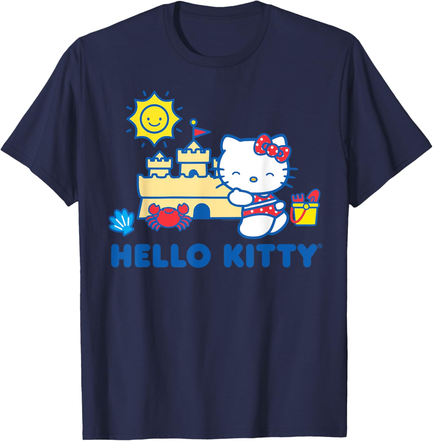 Hello Kitty Summer Sandcastle T-Shirt for Beach Fun and Playful Style - 20