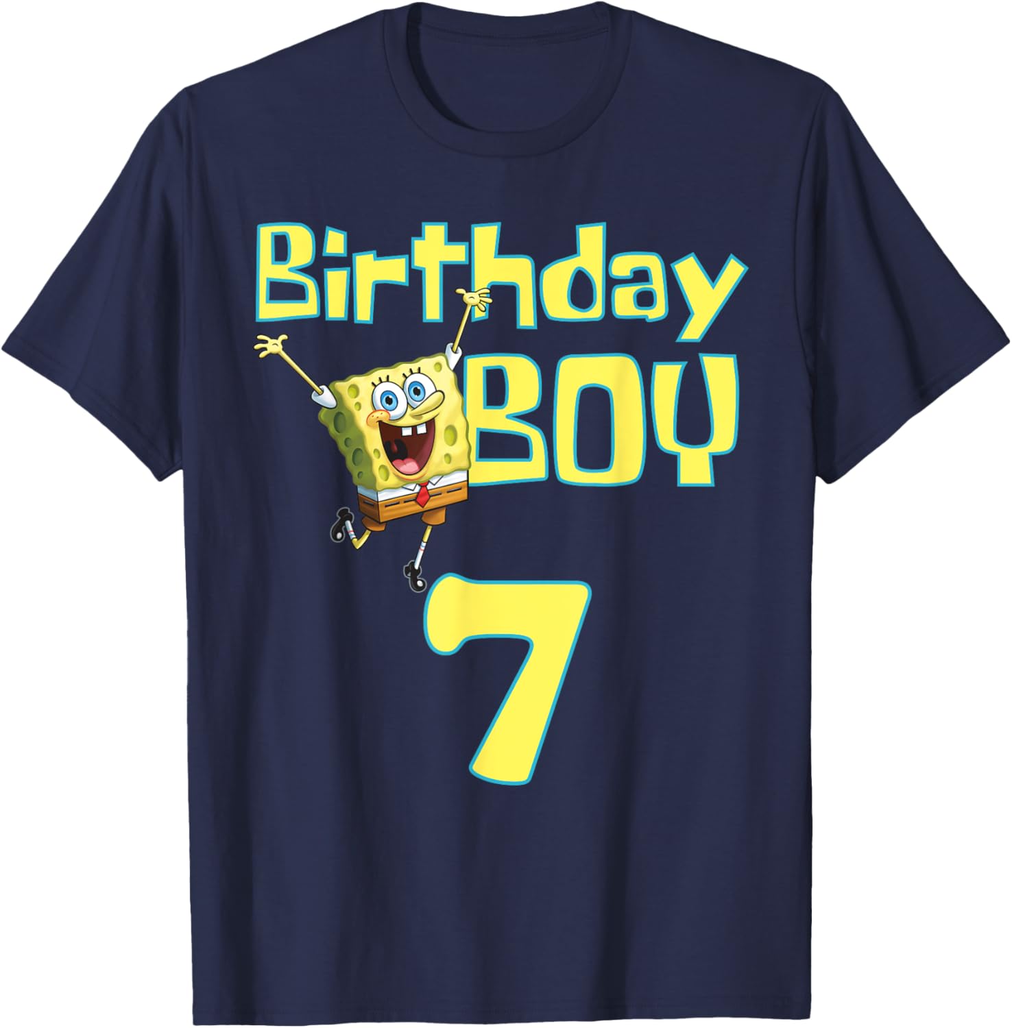 SpongeBob SquarePants Birthday Boy 7 T-Shirt for Fun Celebrations - 11