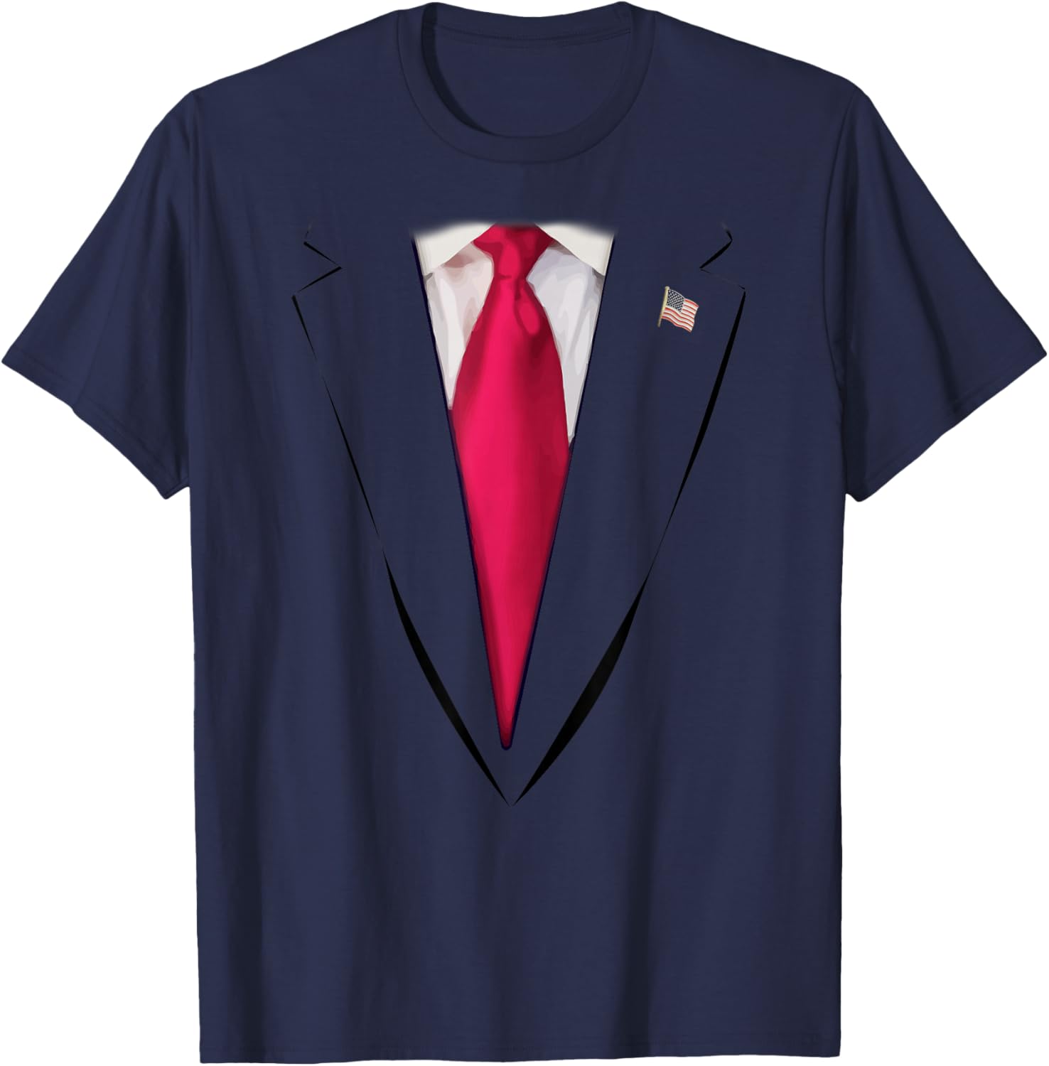 USA President Trump Suit Halloween Costume T-Shirt for Fun Celebrations - 2