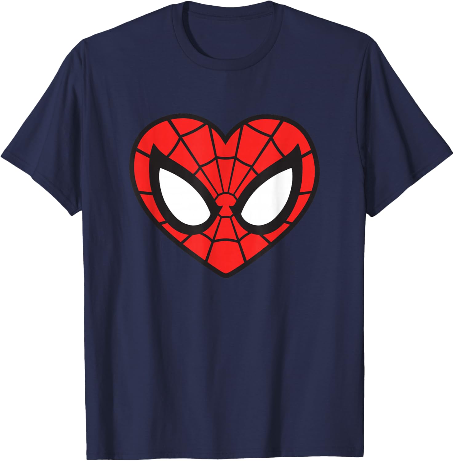 Marvel Spider-Man Heart Mask Logo T-Shirt Stylish Graphic Tee for Fans - 27