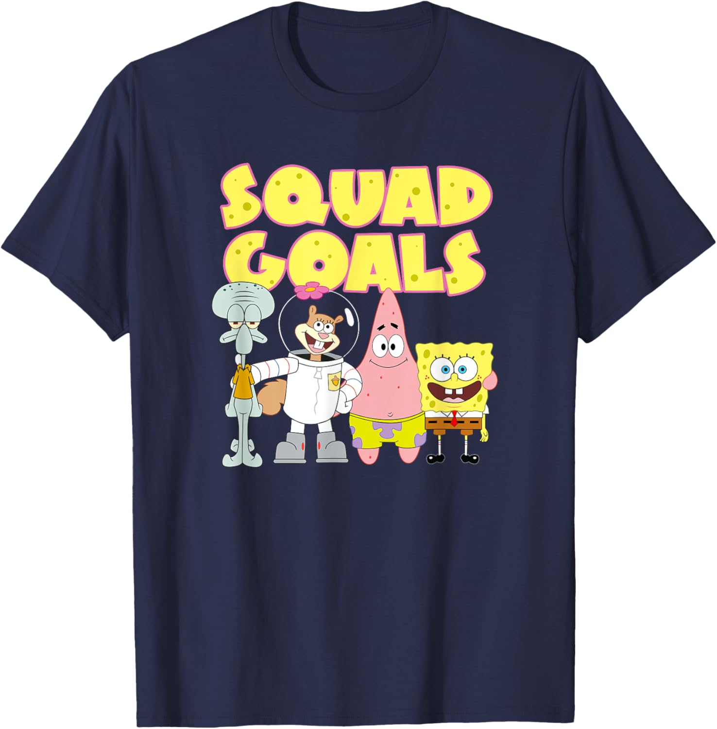 Mademark SpongeBob SquarePants Squad Goals T-Shirt for Fun Style - 2