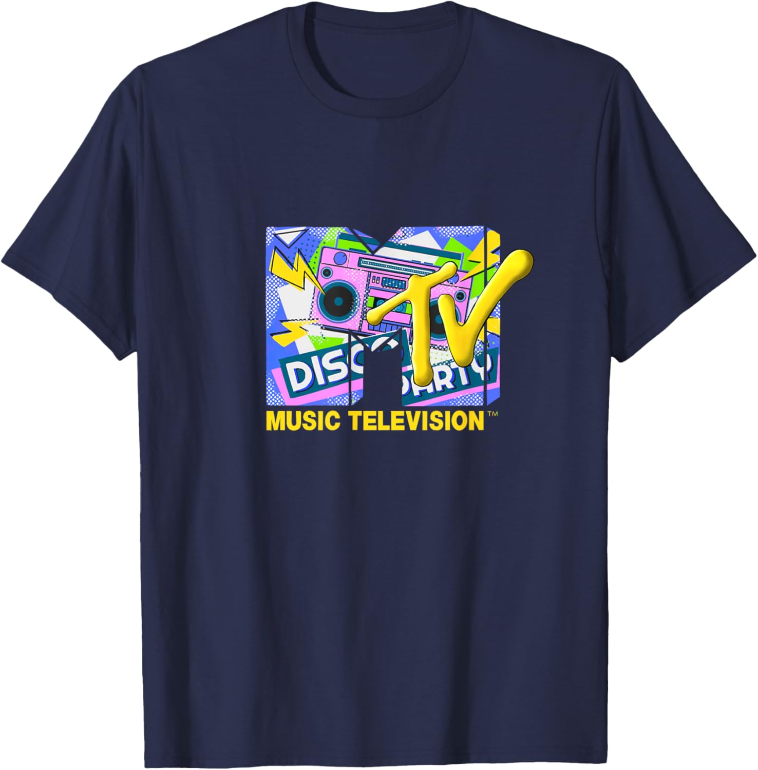 Mademark x MTV Disco Party T-Shirt with Official Logo and Ghettoblaster - 1